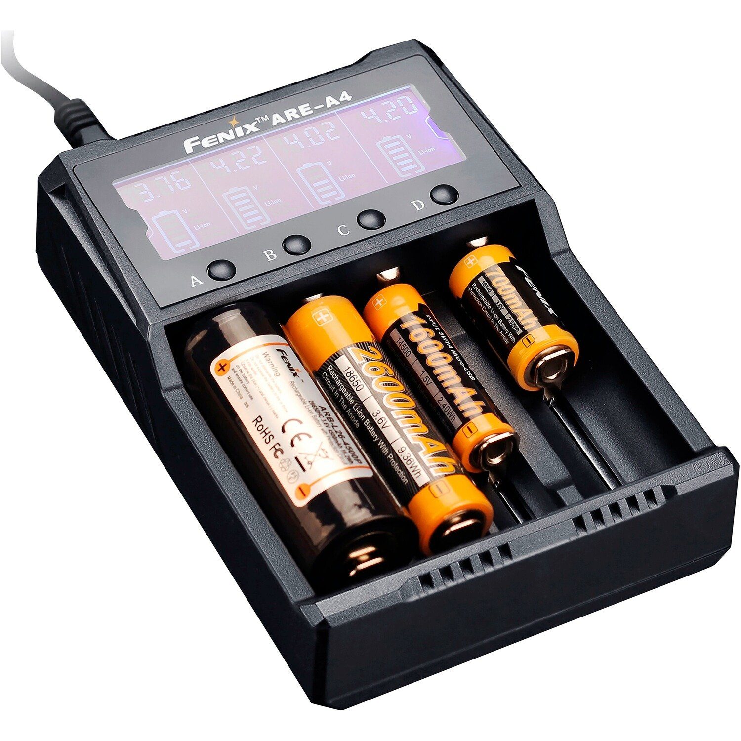 ARE-A4 Akku-Ladestation Batterien Fenix für Ladegerät