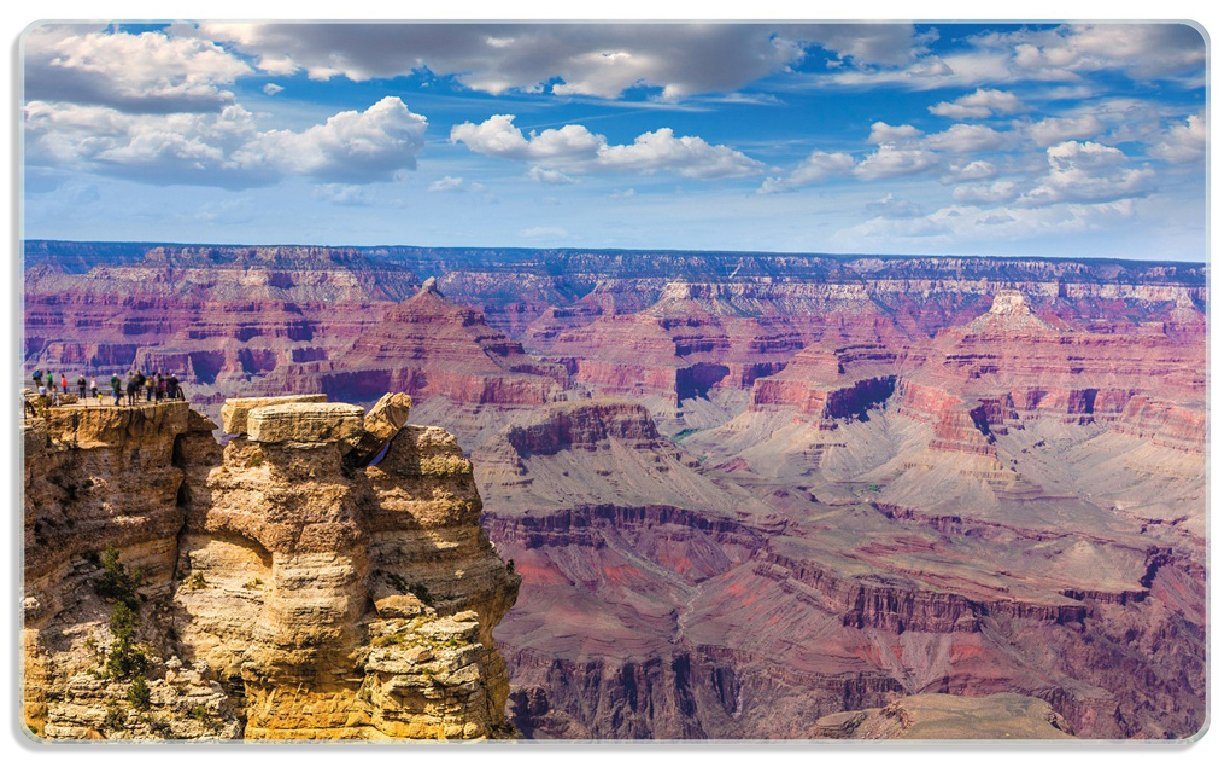 rutschfester Grand 1-St), Canyon Arizona, Park Frühstücksbrett Gummifüße Felsenschlucht 4mm, 14x23cm (inkl. Wallario ESG-Sicherheitsglas, im
