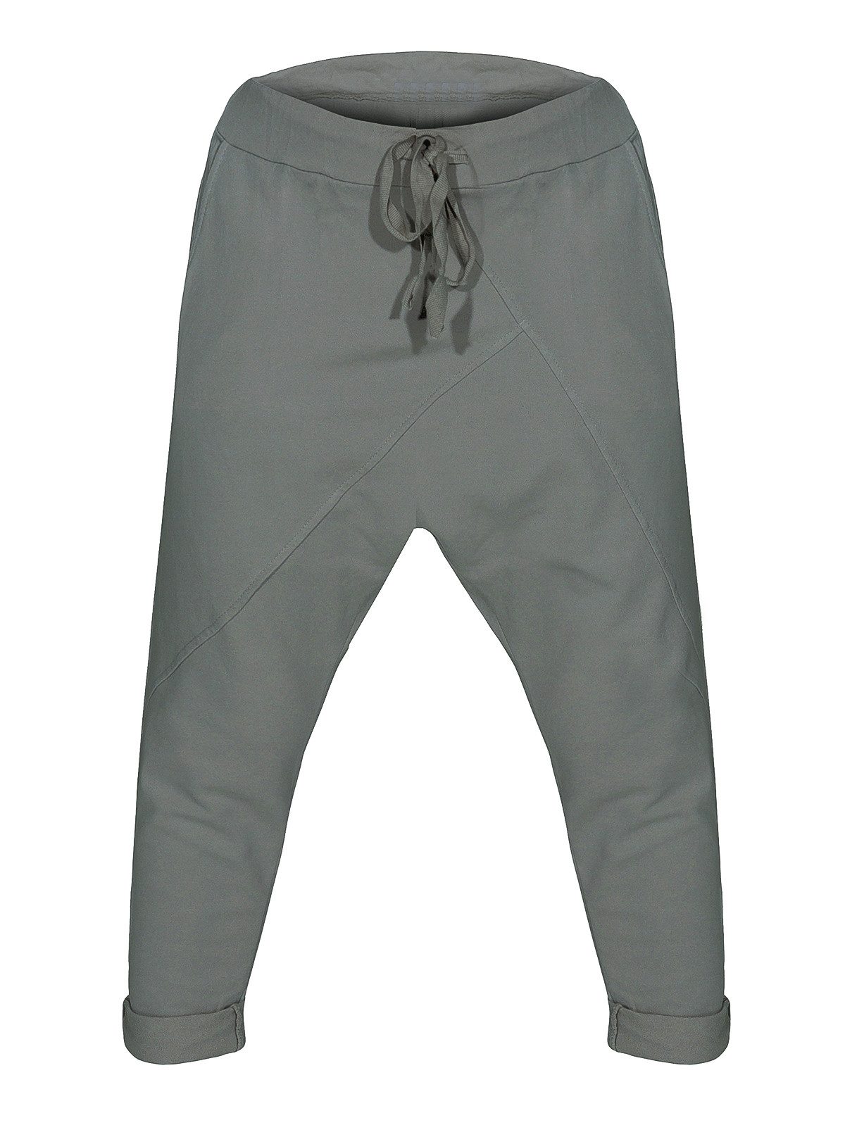 CLEO STYLE Jogginghose Damen Jogginghose 104 Oliv Elastikbund mit Tunnelzug, Unifarben