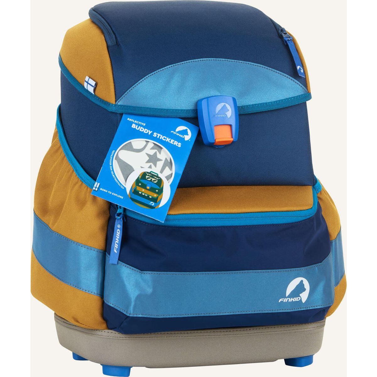 Finkid Kinderrucksack Buddy EKO Smart, Nachhaltiger und wasserdichter Kinder-Rucksack mit durchdachter