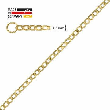 trendor Panzerkette Panzerkette 585 Gold / 14 Karat Weitpanzer-Collier 1,6 mm