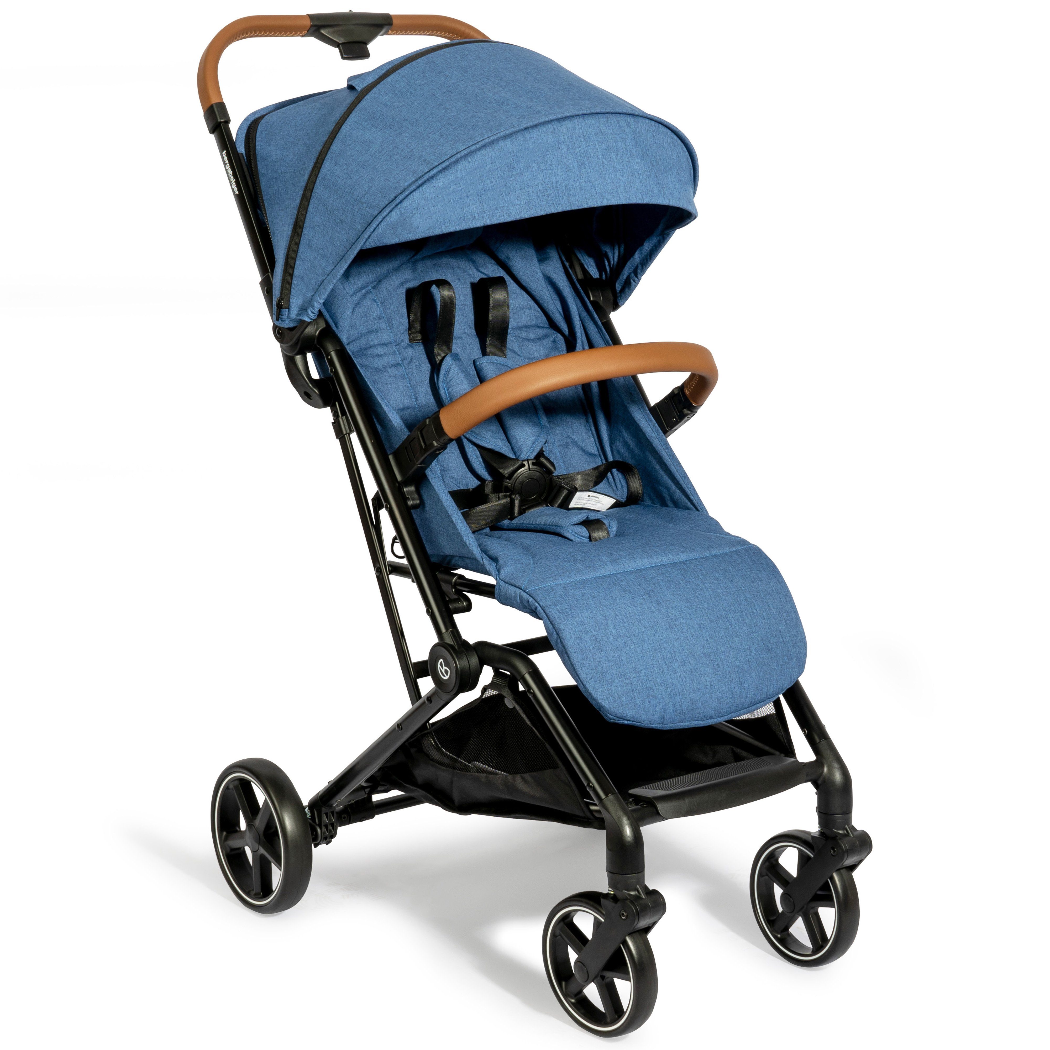 bergsteiger Kinder-Buggy Manhattan Reisebuggy mit Liegefunktion, leicht und kompakt blue - Gestell: black