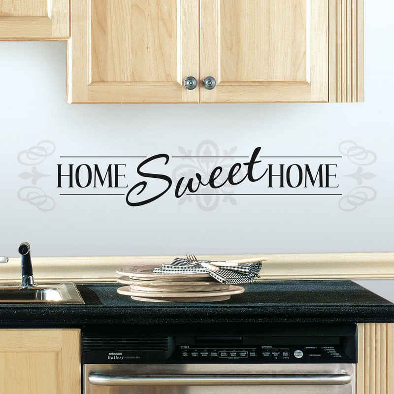 RoomMates Wandsticker "Home Sweet Home" Quote