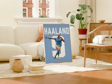 JUSTGOODMOOD Poster Premium ® Erling Haaland · Manchester City · Fußball · ohne Rahmen