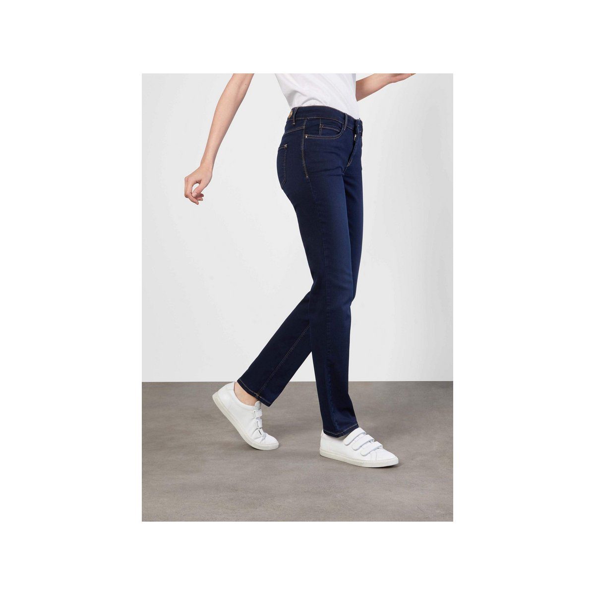 (1-tlg) Straight-Jeans regular MAC dunkel-blau