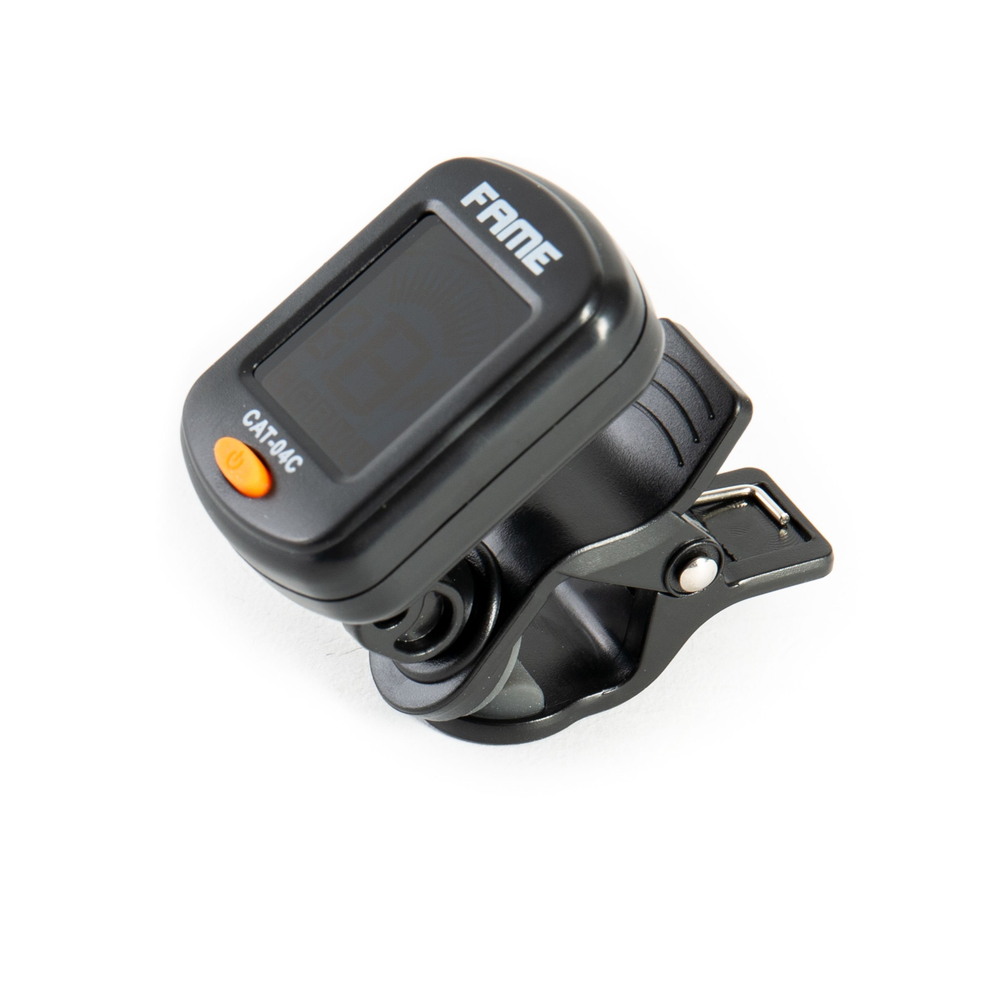 FAME Stimmgerät, (Stimmgerät chromatisch Clip on Tuner mit separate Stimm-Modi für Gitarre Bass Ukulele und Violine Frequenz 440 Hz), Stimmgerät, chromatisches Stimmgerät, Clip on Tuner