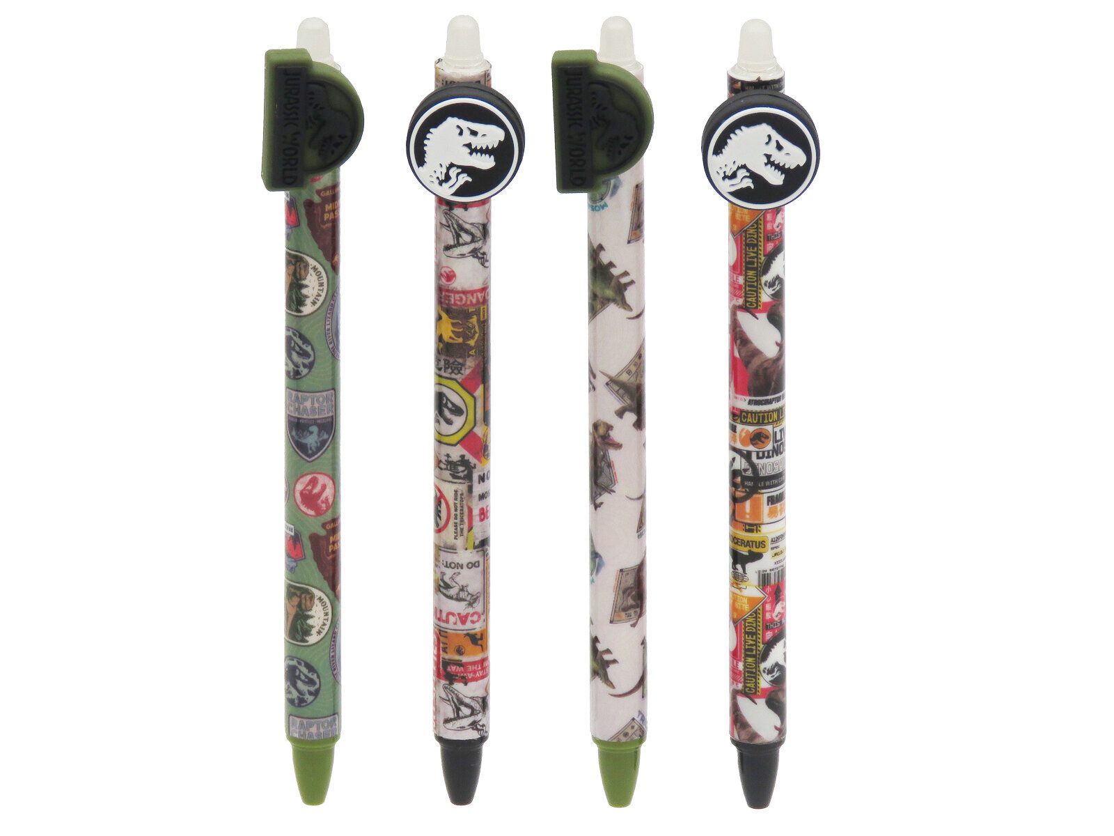 Jurassic World Buntstift 4 Stück Löschbarer Gelstift Schreibstift, (4-tlg)