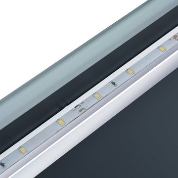 vidaXL Spiegel LED-Badspiegel mit Berührungssensor und Zeitanzeige 80x60 cm (1-St)