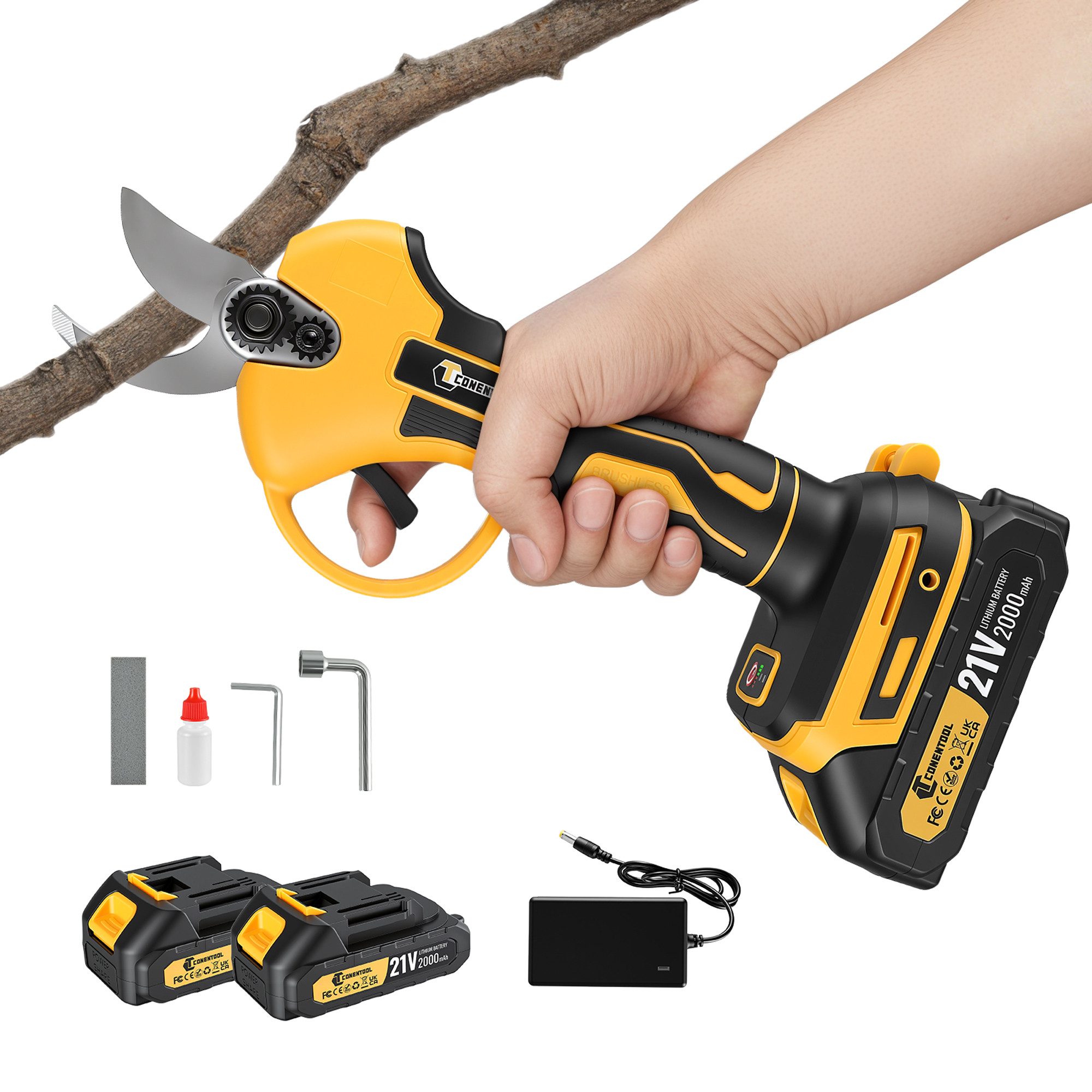 CONENTOOL Akku-Astschere Bürstenloser Motor, 25mm Elektrische Gartenschere günstig online kaufen