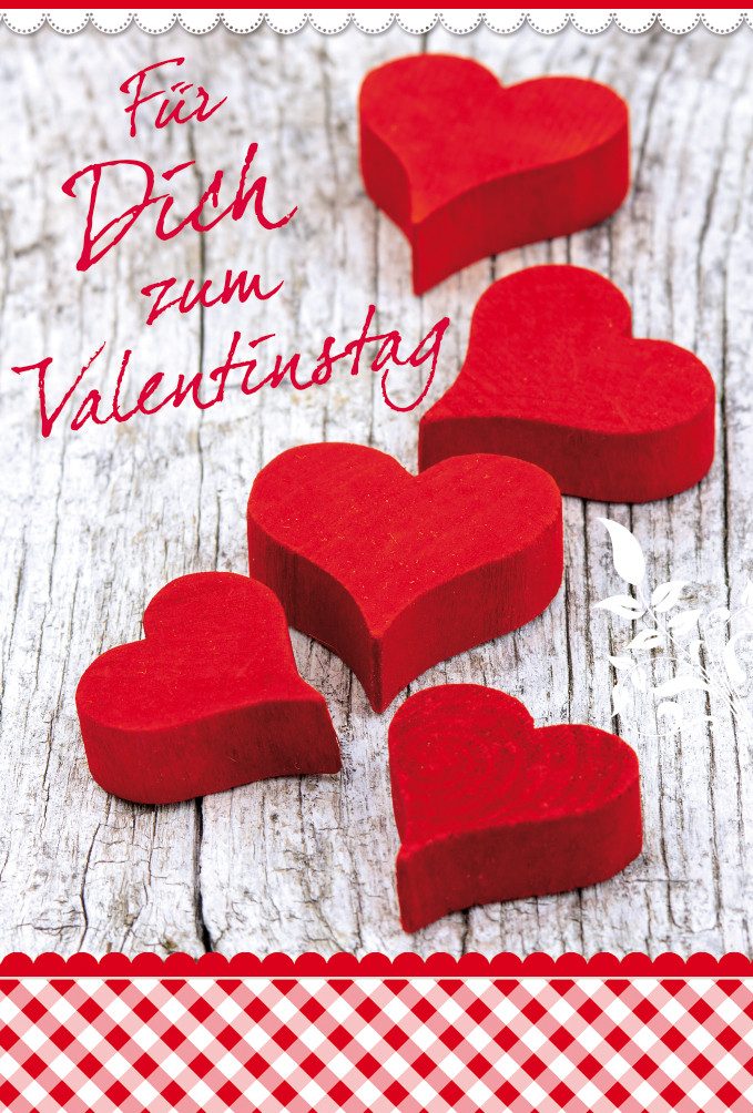 BSB Grußkarten Valentinstag - Glückwunschkarte im Format 11,5 x 17 cm mit