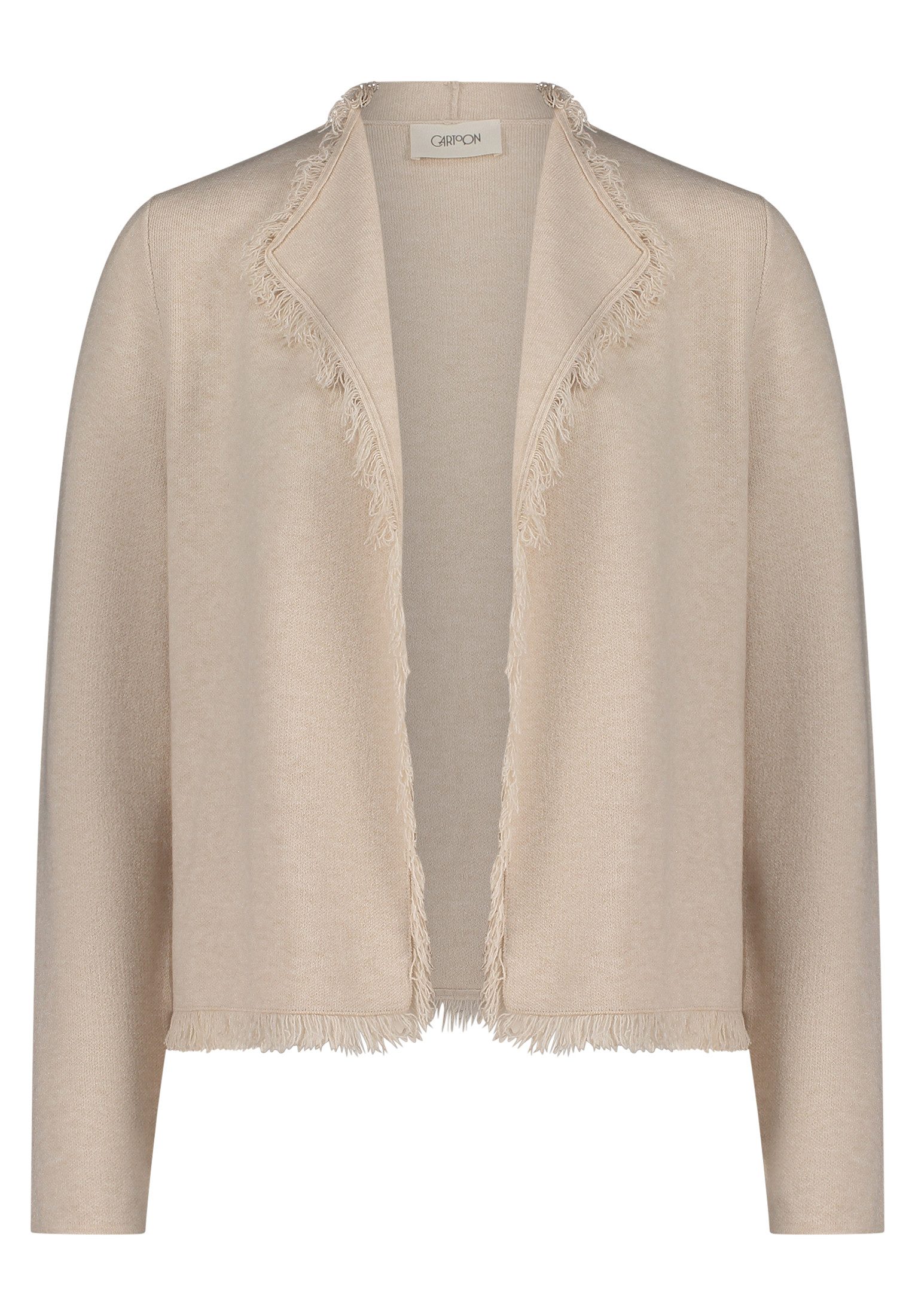 Cartoon Strickjacke Damen Strick-Cardigan mit Fransen (1-tlg) günstig online kaufen