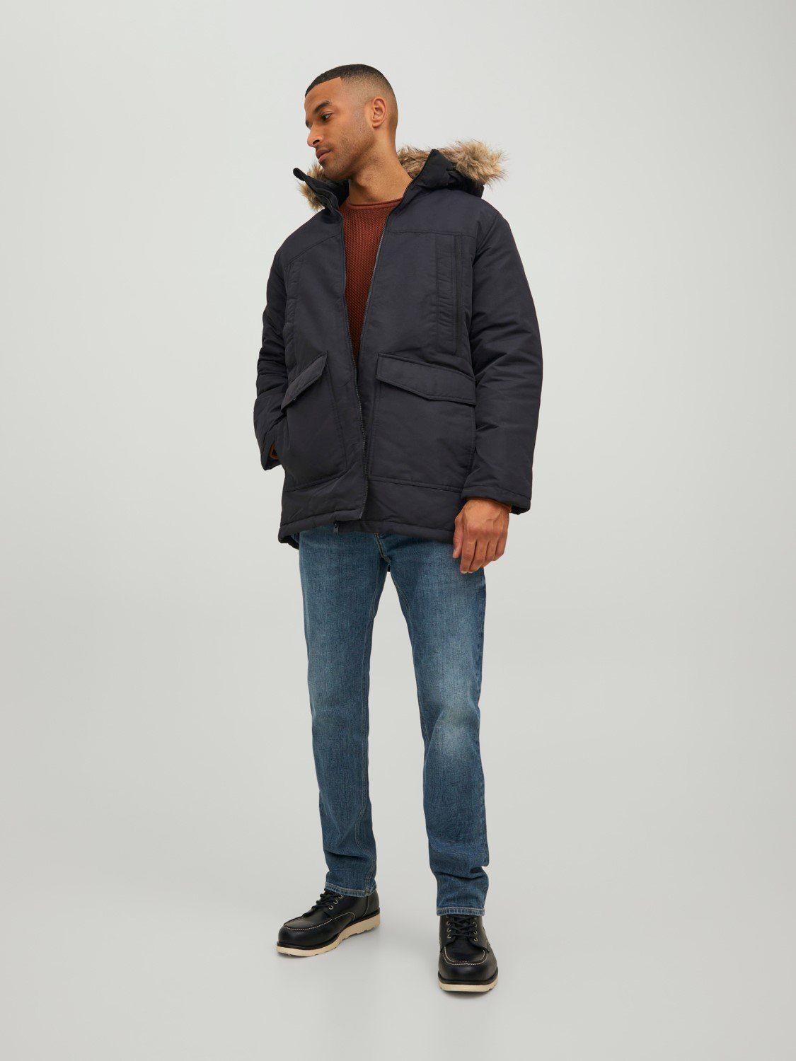 Jack & Jones Winterjacke Jack & Jones Herren Jacke JjeCraft Kapuze Wasserabweisend