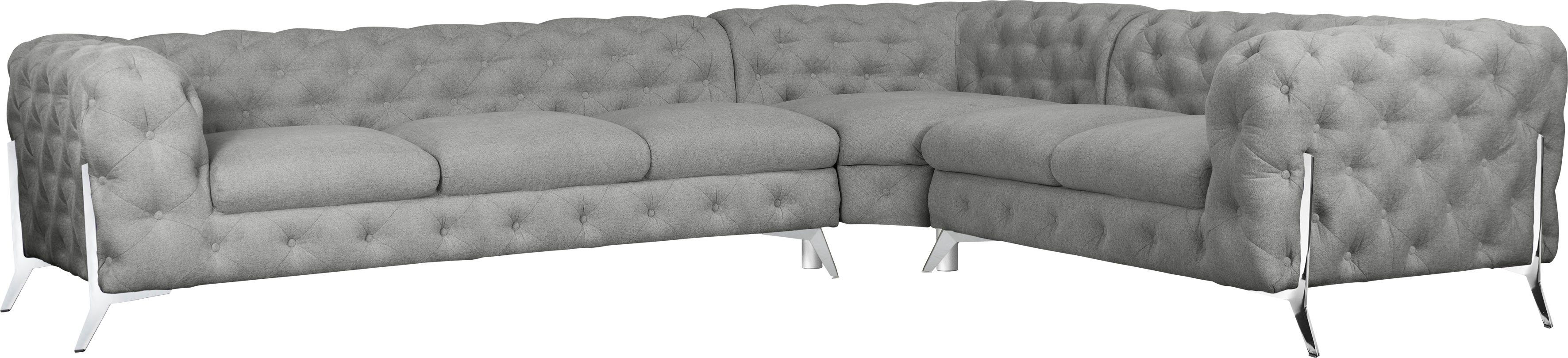Leonique Chesterfield-Sofa Amaury L-Form, großes Ecksofa, günstig online kaufen