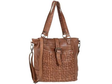 Bear Design Shopper Ella, Handtasche, Shopper, Schultertasche 33x28cm, Leder, cognac