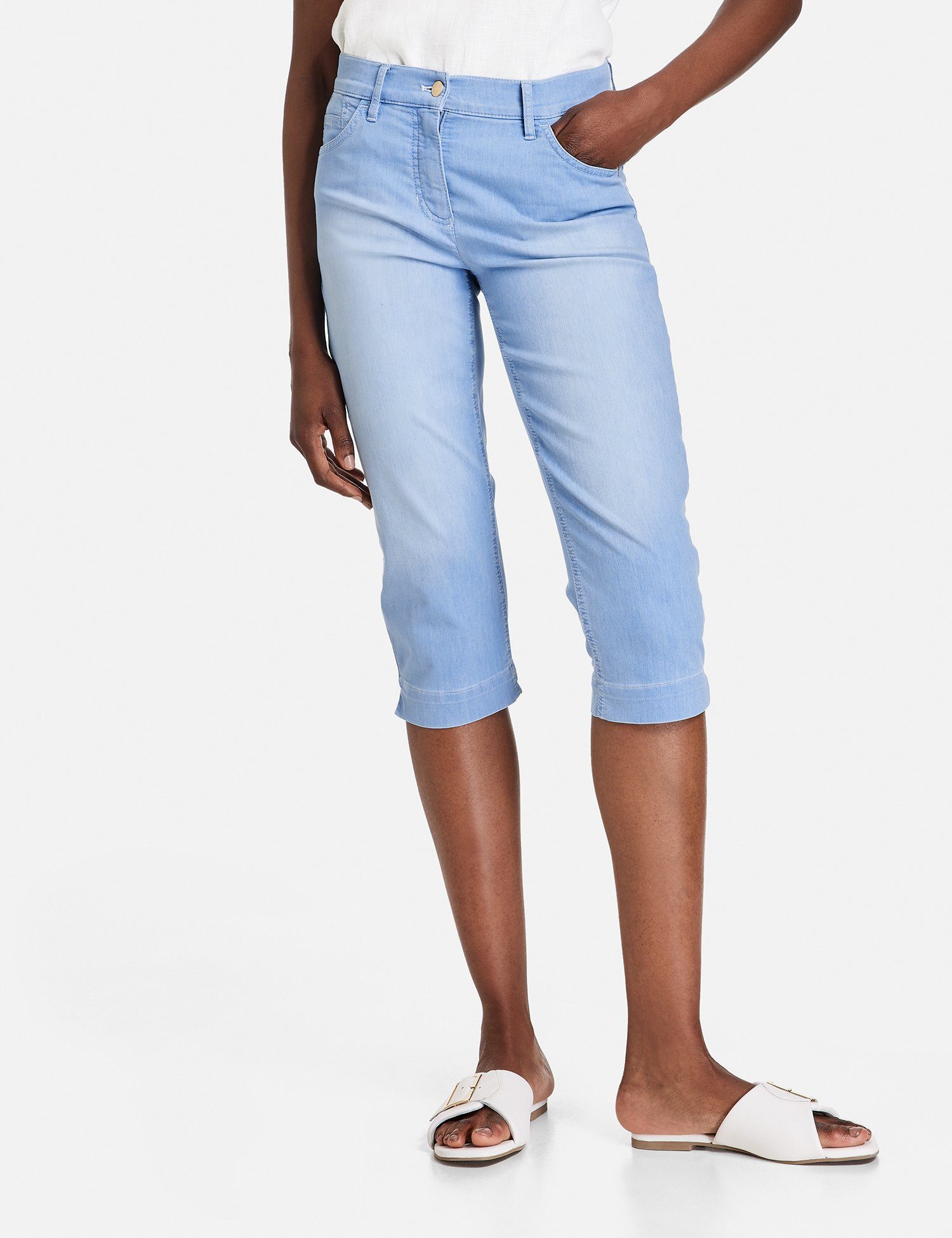 GERRY WEBER 7/8-Jeans Caprihose BEST4ME mit Saumschlitzen