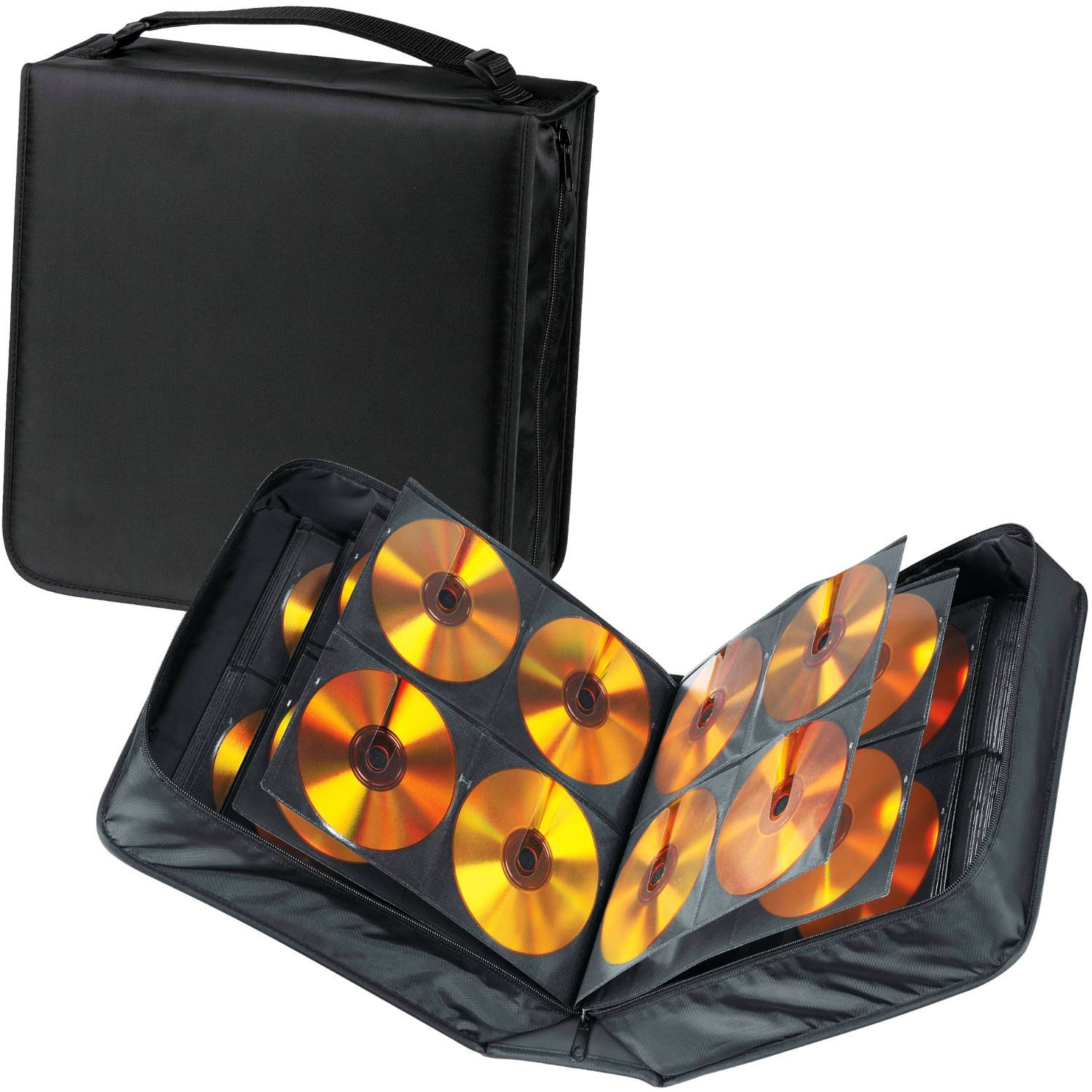 Hama CD-Hülle 304er CD-Tasche Wallet Aufbewahrung Schwarz, für 304x CD DVD Blu-Ray Disc Sleeves Case Hülle Schutzhülle Antistatik