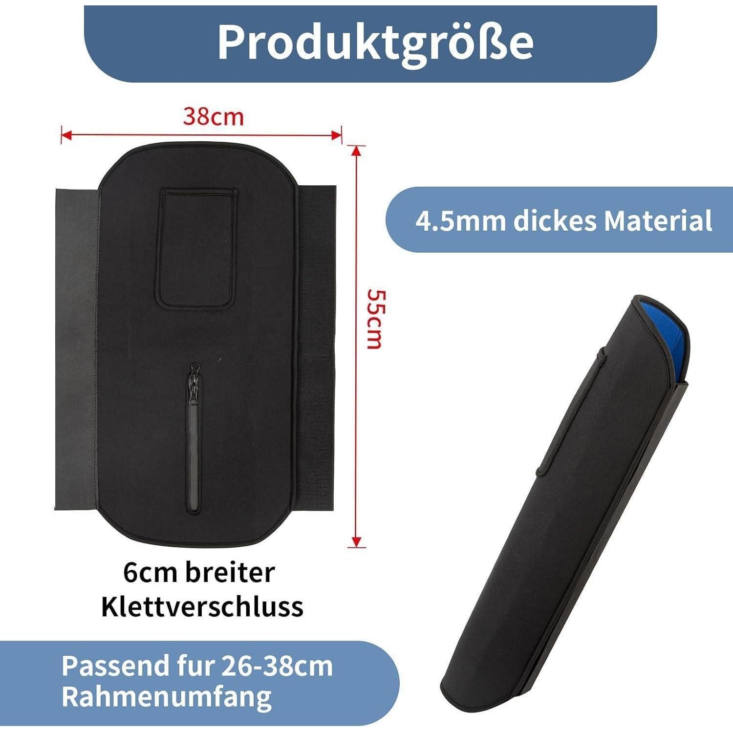 LuxusKollektion Akku-Schutzhülle Akku Schutzhülle Ebike Wasserdicht Fahrrad 28 34 cm Umfang Schwarz#1