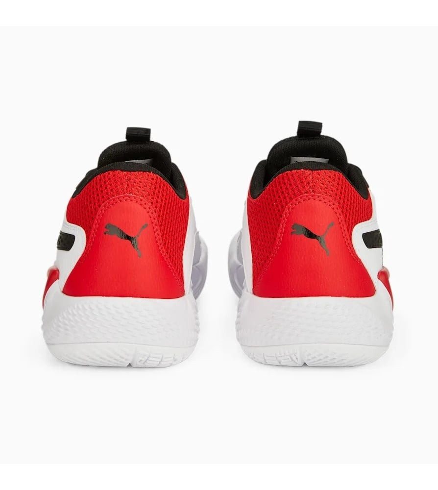 PUMA Hallen-Indoorschuhe Court Rider Chaos weiss/rot/schwarz Herren Handballschuh