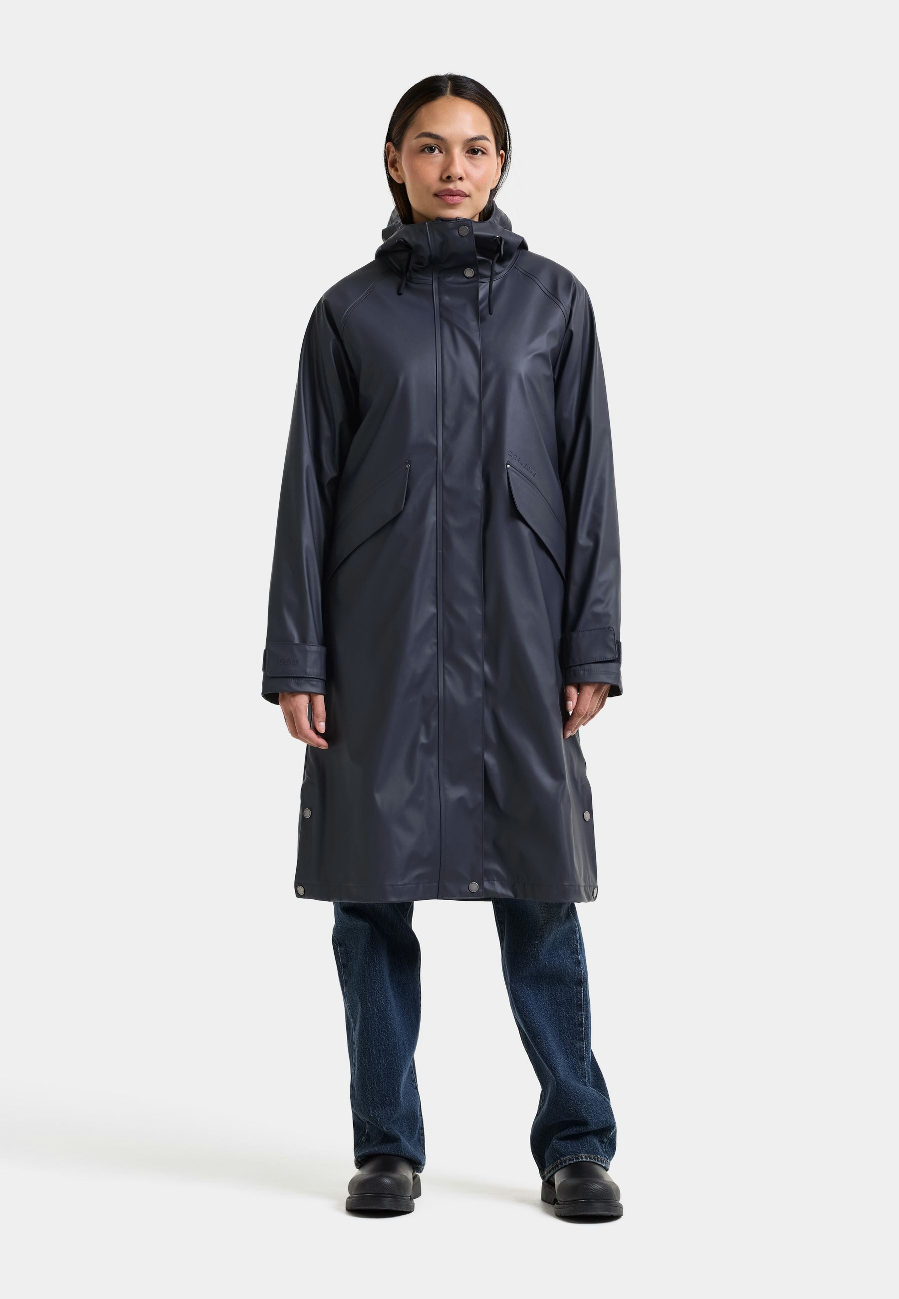 Didriksons Regenmantel Melinda Parka mit Kapuze mit Taschen