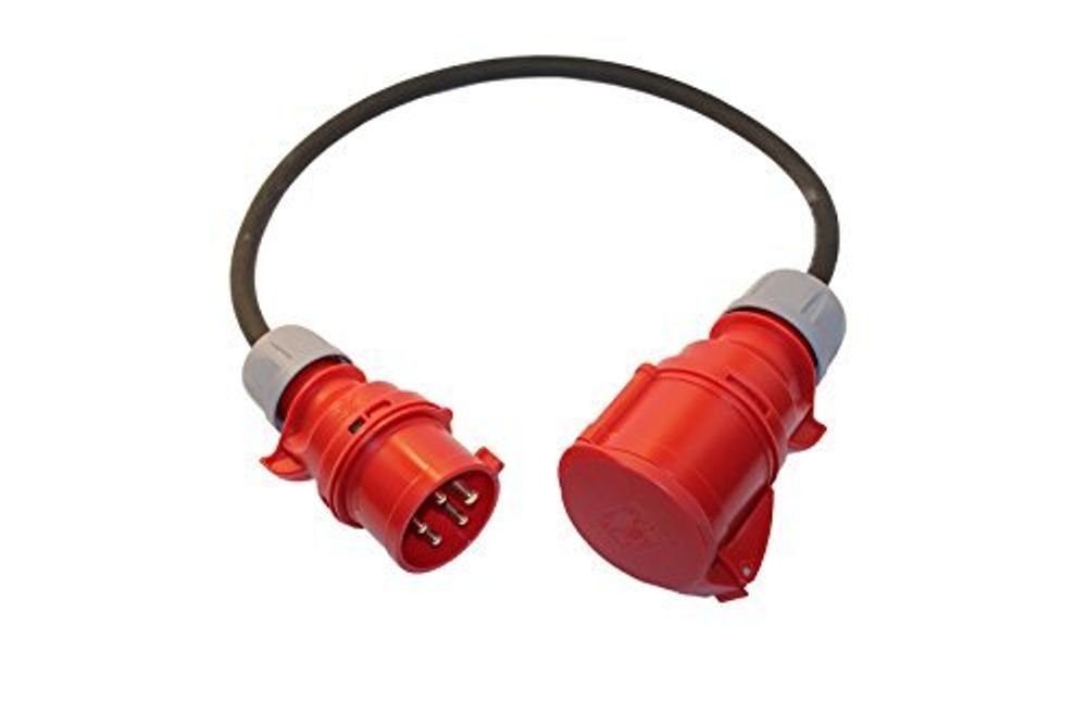 maxgo® CEE Adapterleitung 400V 16A Stecker auf 32A Dose 5G1,5 H07RN-F 0,5m Elektro-Kabel