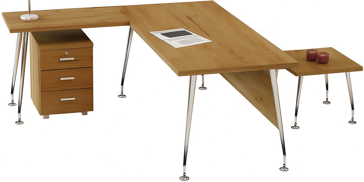 Xlmoebel Eckschreibtisch Hochwertige Büromöbel Eck-Schreibtisch aus Holz - Designermöbel (1-St., Eckschreibtisch), Hergestellt in Europa