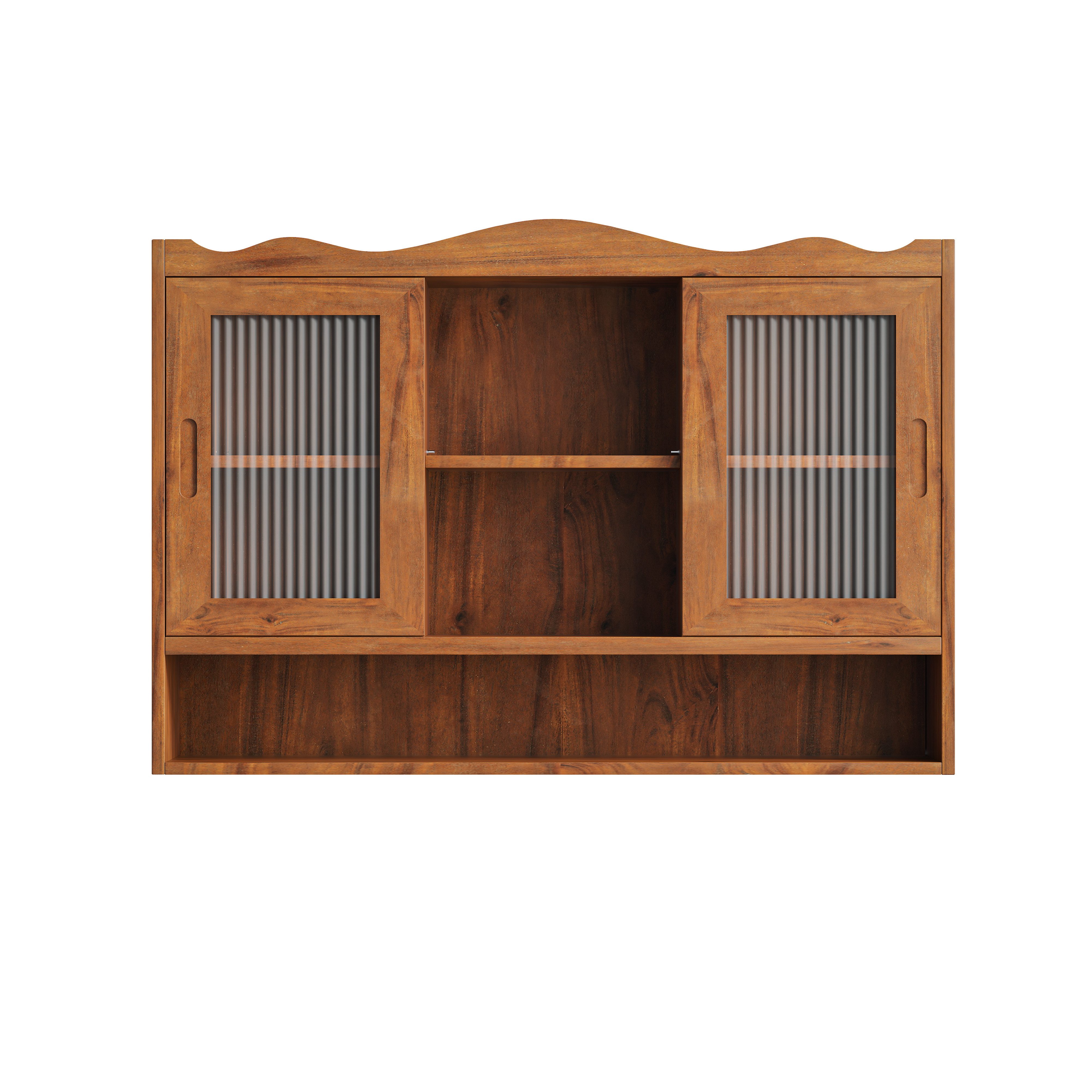 FANNOU Hängeschrank Retro 2-türiger Schiebeschrank, 90 x 60 x 20 cm Wandschrank für Eingangsbereich, Küchen