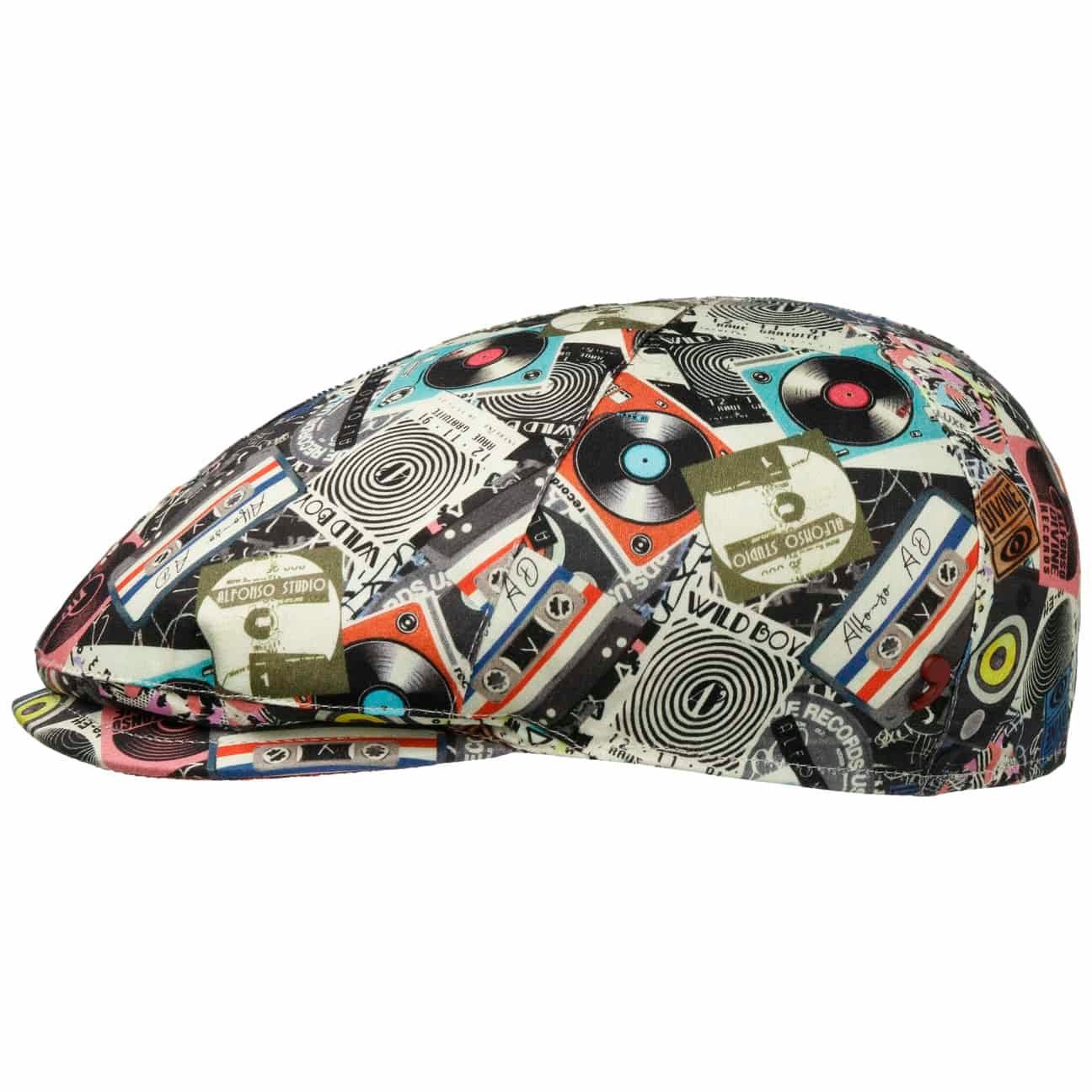 Alfonso D´Este Flat Cap (1-St) Schirmmütze mit Schirm, Made in Italy