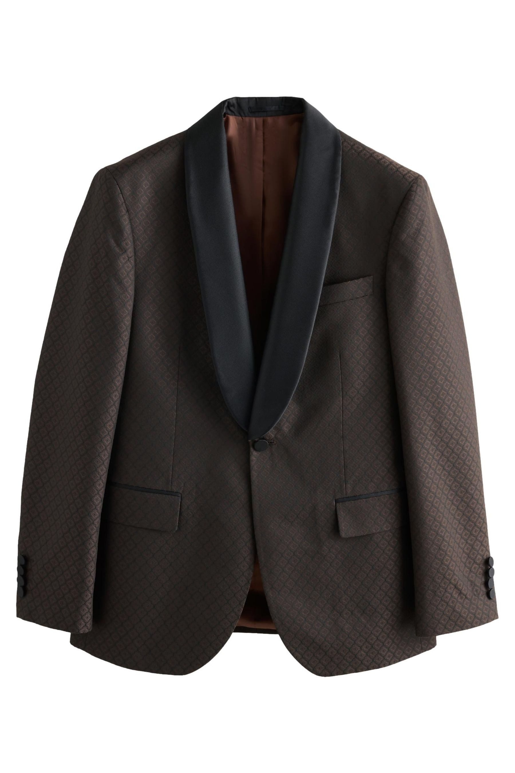 Next Sakko Slim Fit Jacquard-Anzugsakko im Smoking-Design (1-tlg)