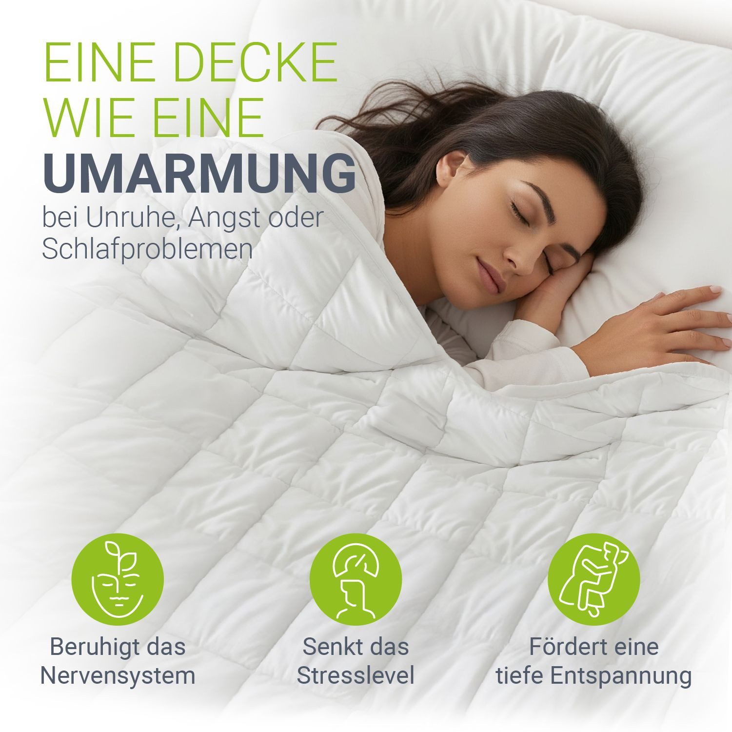 Juskys Gewichtsdecke, Füllung: Glasperlen, Schichten, gegen günstig online kaufen
