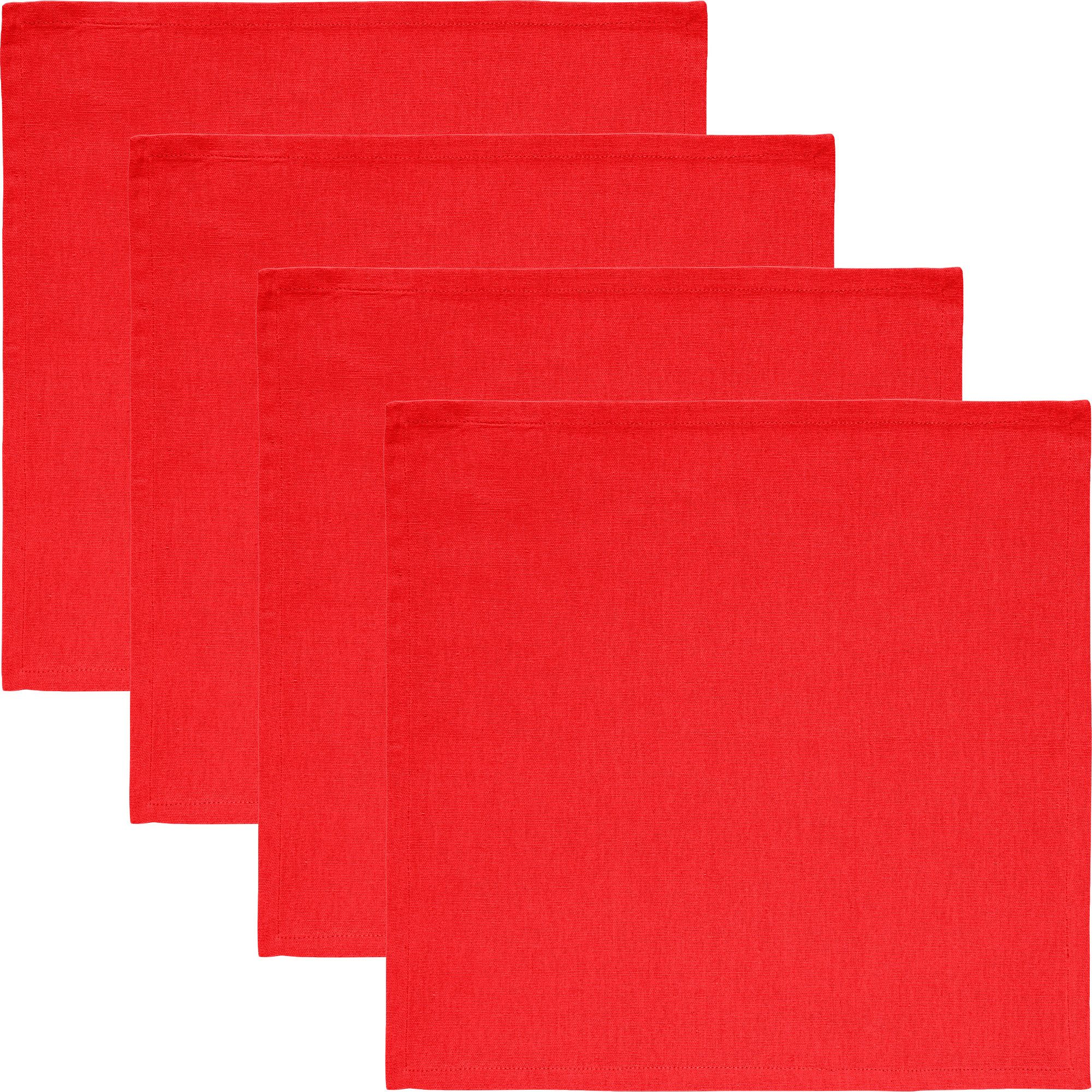 REDBEST Stoffserviette Serviette "Tulsa" 4er-Pack, Baumwolle Uni