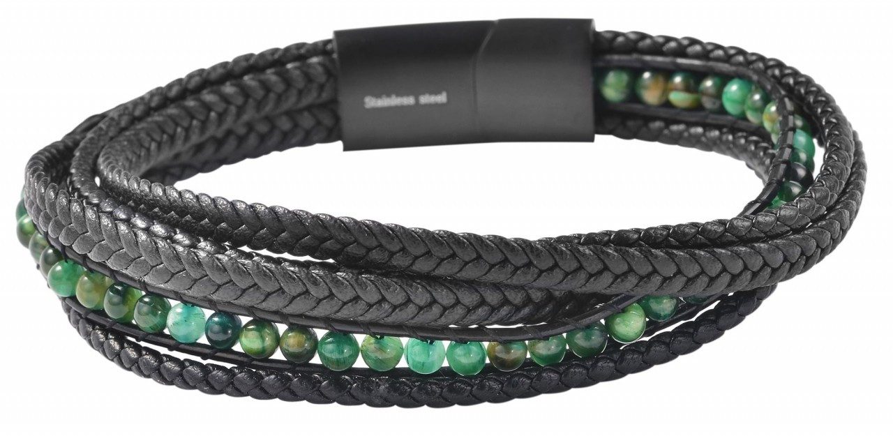 Edelstahlarmband Unisex Armband aus Edelstahl mit Tigerauge