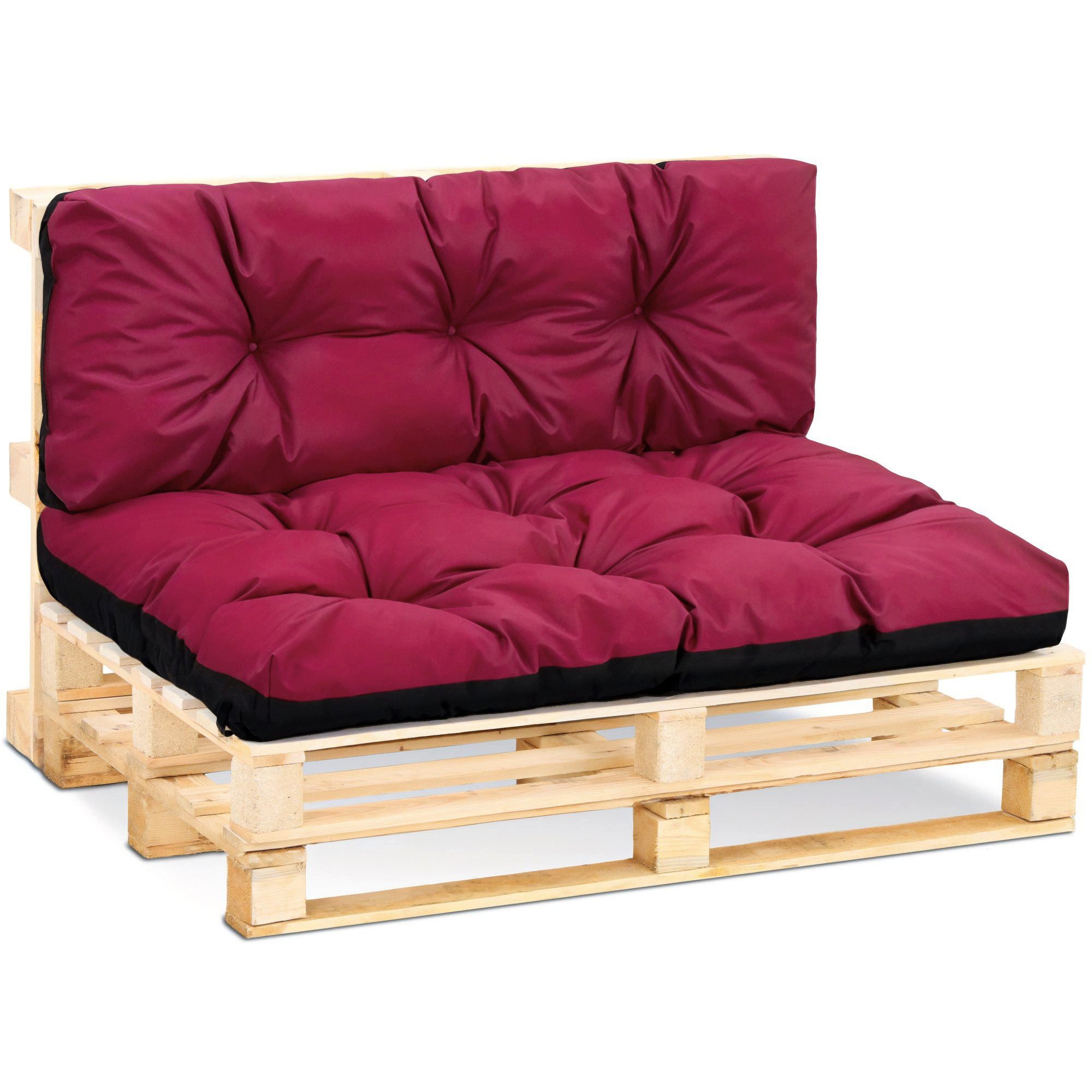 Palettenkissen Paletten-Sitzkissen 80x120 cm Outdoor - Pflaume