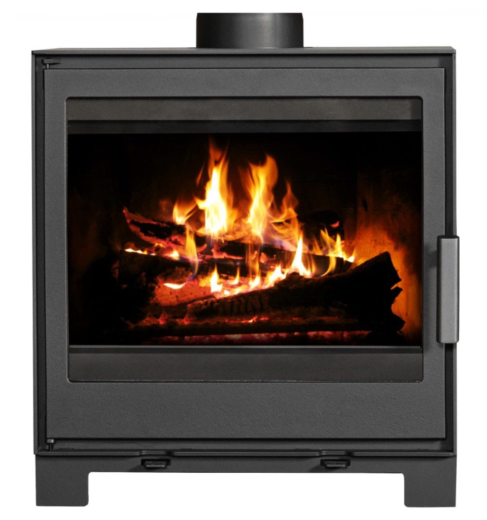 Victoria 05 Kaminofen Victoria Cube L-W mit Gusseisen und ext. Zuluft, 6,1 kW