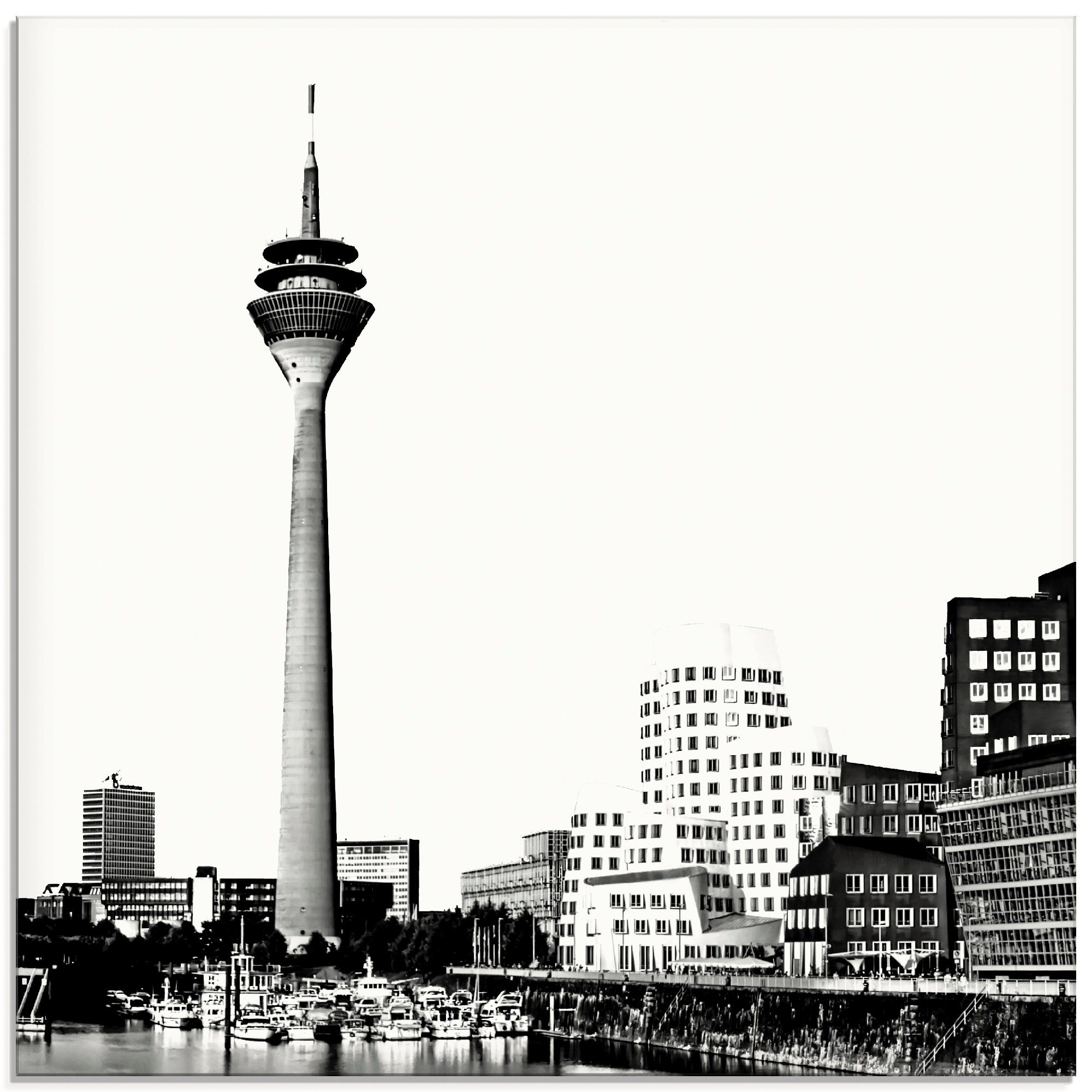 Düsseldorf in Deutschland (1 St), Größen Collage 15, verschiedenen Glasbild Artland Skyline