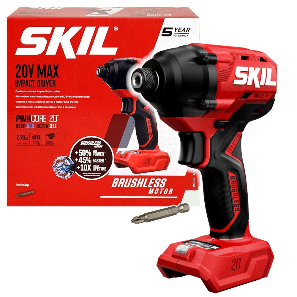 SKIL Akku-Schlagschrauber Skil 20V 3211 CA 250Nm 1/4'' Akku-Schlagschrauber (ohne Akku, Karton), (Skil 20V 3211 CA 250Nm 1/4'' Akku-Schlagschrauber (ohne Akku, Karton)