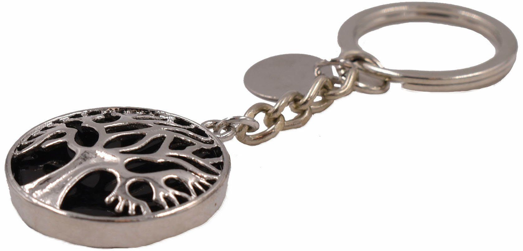 Firetti Schlüsselanhänger Schmuck Geschenk Lebensbaum, mit Rosenquarz, Türkis, Aventurin, Howlith oder Onyx