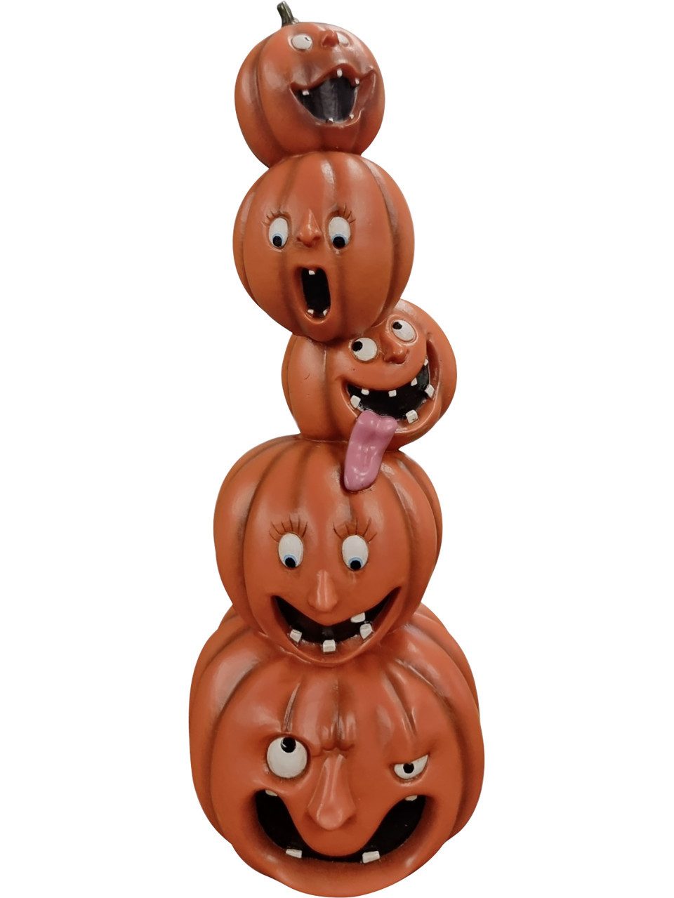 Weihnachtsfigur Dekofigur Kürbisstapel klein 30 x 11 cm orange