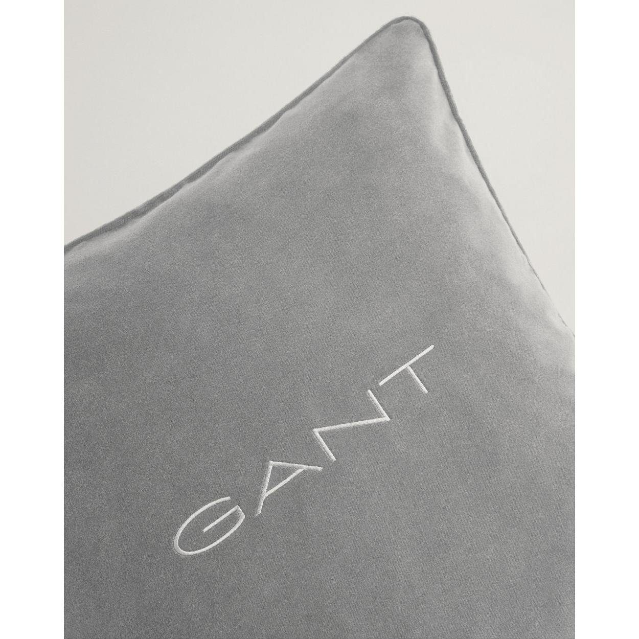 Kissenhülle Gant Home Cushion Velvet Gant Grey Kissenhülle (50x50cm), Samt