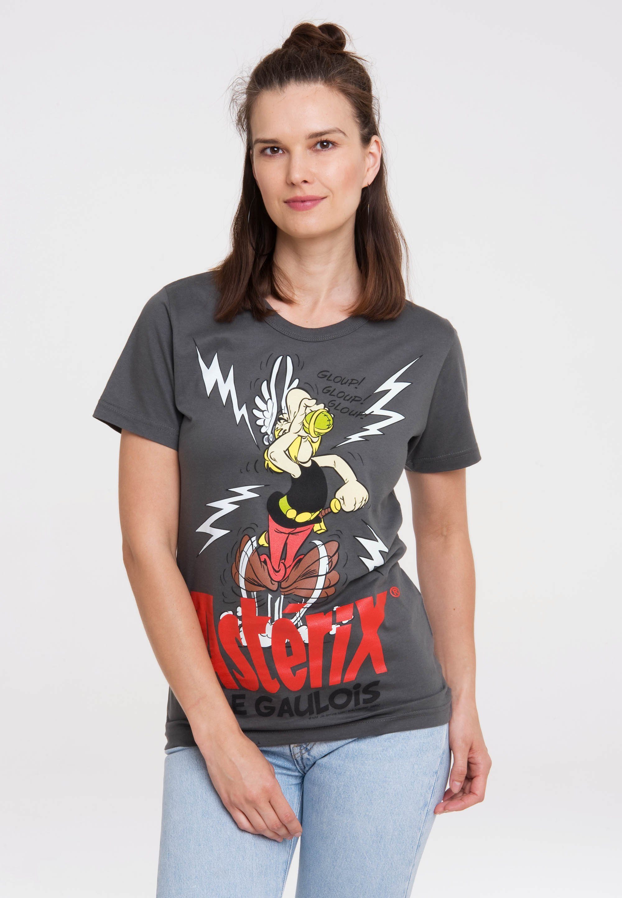 mit Gallier LOGOSHIRT lizenziertem ein Mit Asterix angesagtem der Asterix-Print - Asterix T-Shirt Print, Highlight