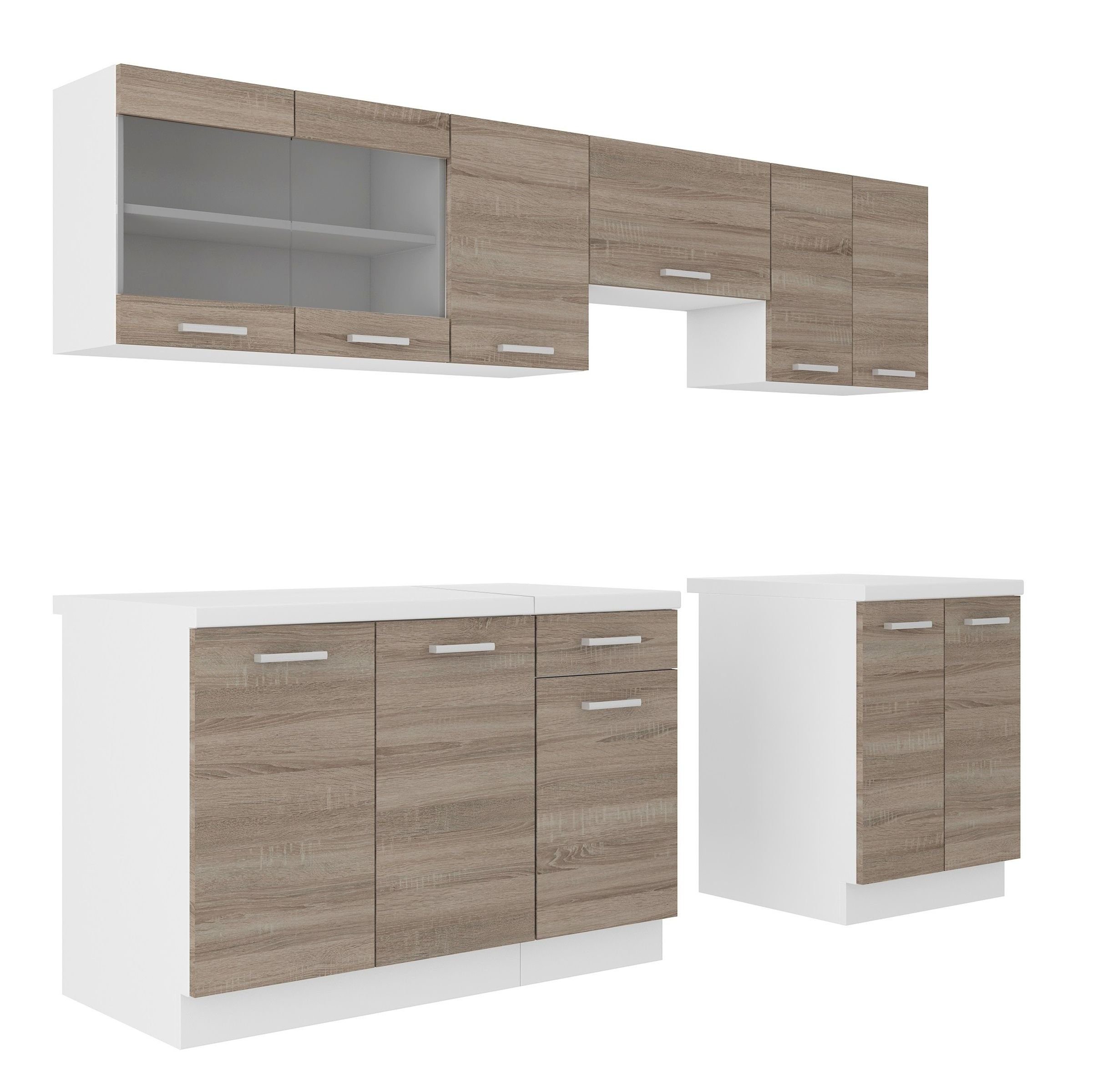 Küchen-Preisbombe Küchenzeile Dave 240 cm Küchenblock Einbauküche Singleküc günstig online kaufen