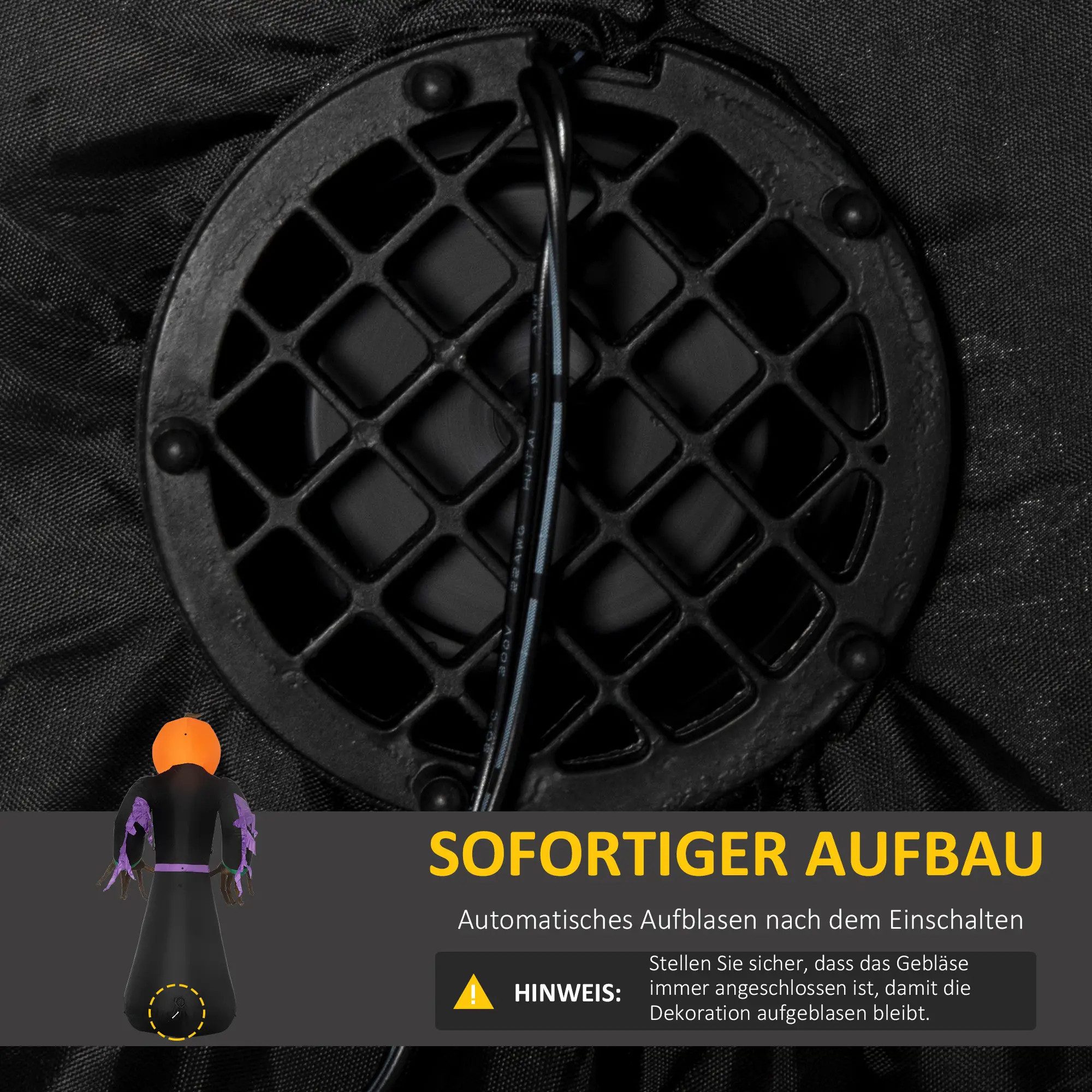 DOPWii Dekohänger 210cm Aufblasbar Kürbisgeist,Halloween Horror Deko mit LE günstig online kaufen