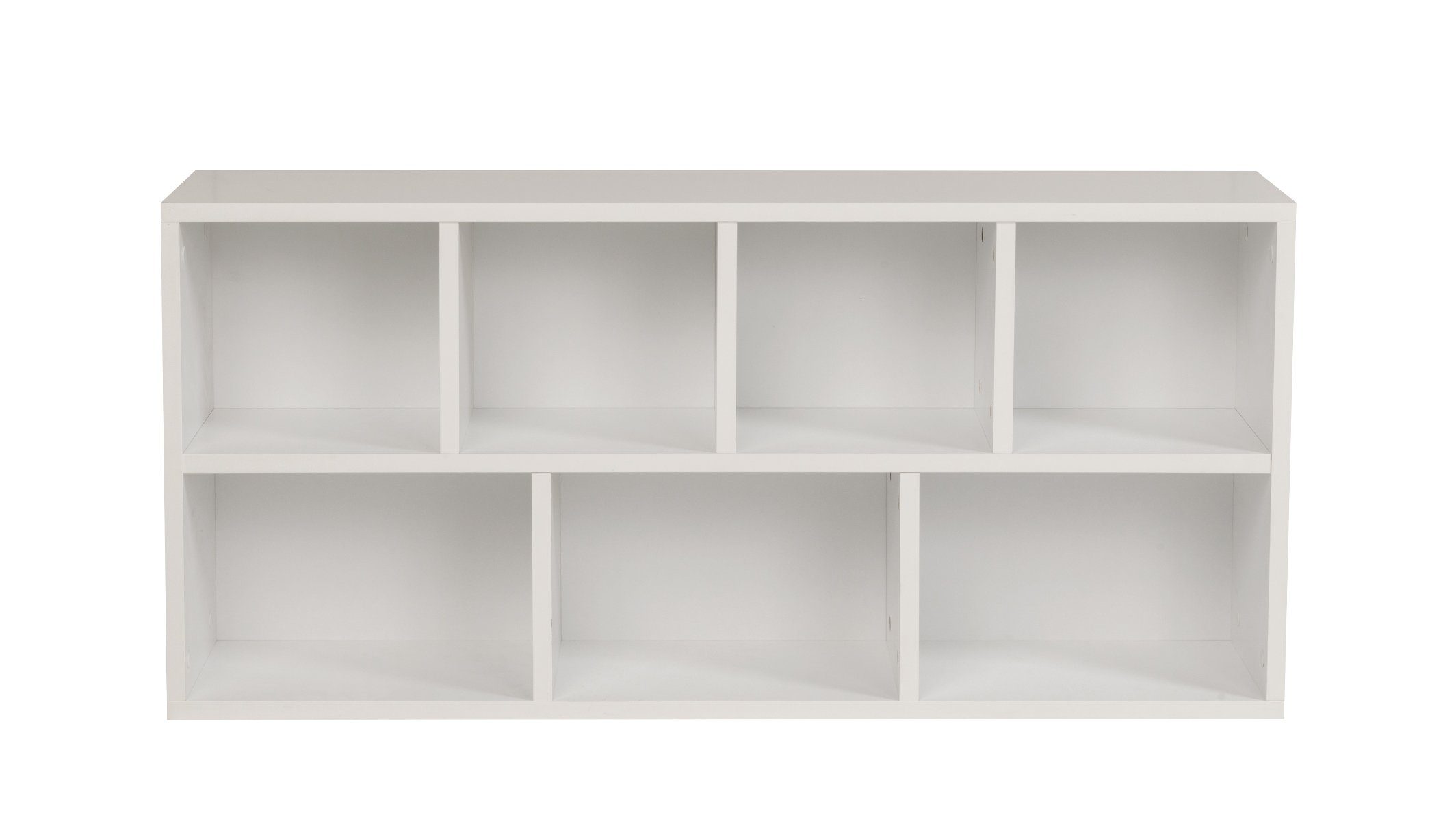 weiß, Bücherregal cm 49,5x24x106 Furni24 Fächern, 7 Bücherregal mit