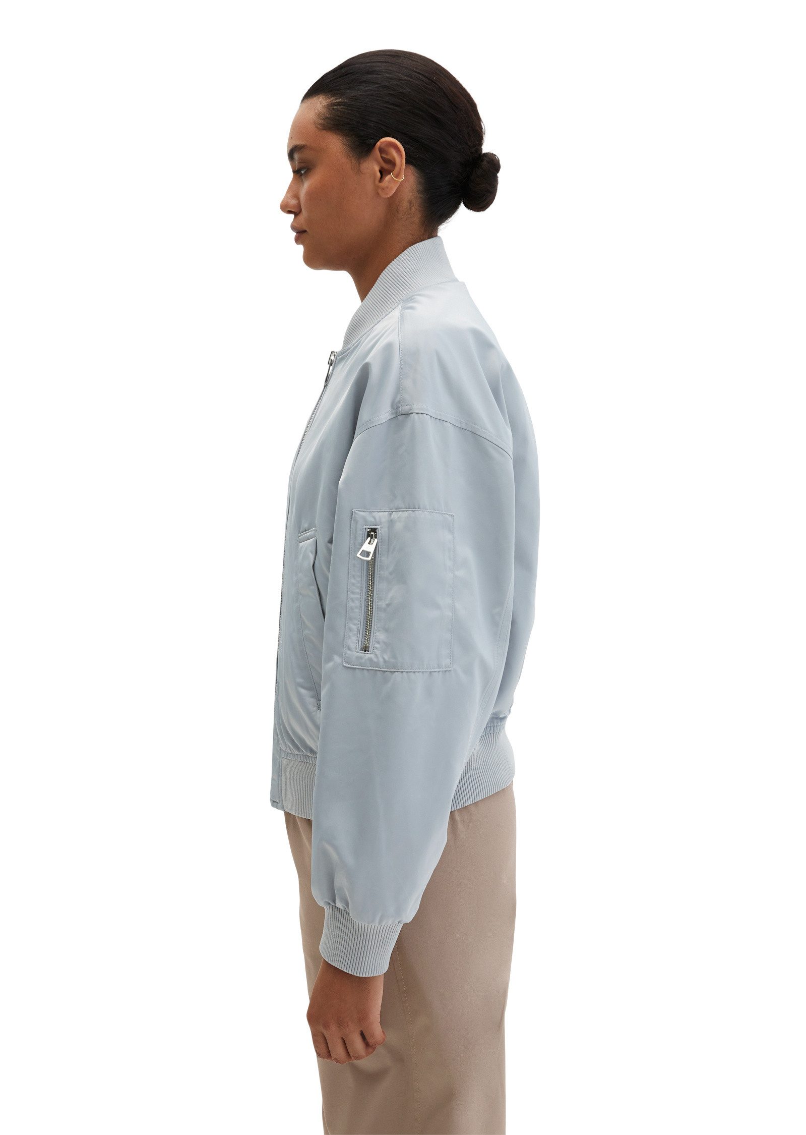 Marc O'Polo Outdoorjacke aus recyceltem Shiny-Polyester-Twill