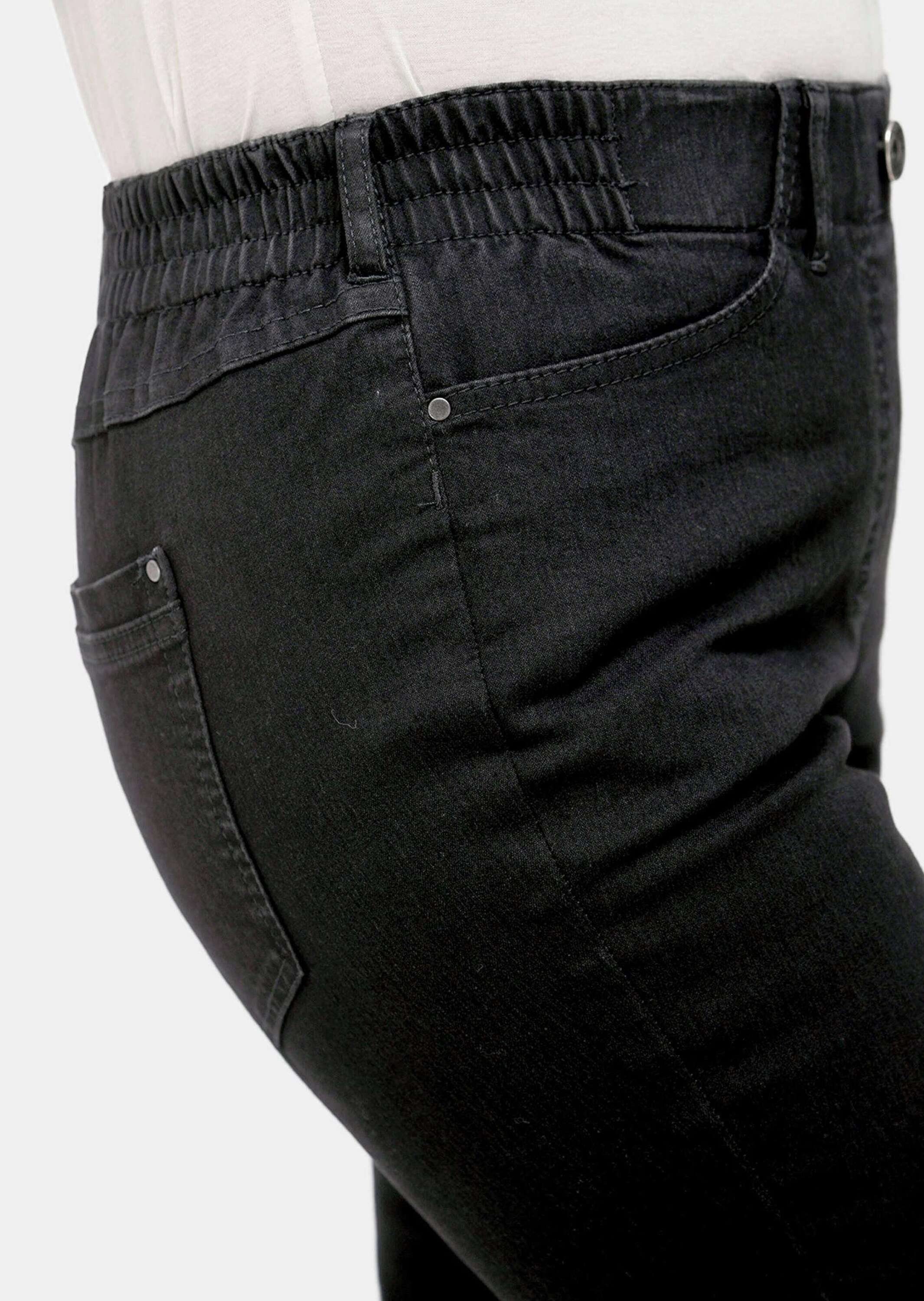 GOLDNER Bequeme Klassische Jeans schwarz MARTHA Kurzgröße: Jeansschlupfhose