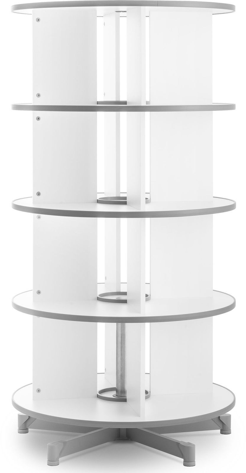 Moll Aktenschrank Ordnerdrehsäule Depotfile 80 4 Etagen weiß