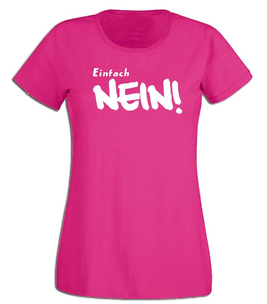G graphics T Shirt Damen T Shirt Einfach Nein Slim fit Shirt mit Frontprint mit Spruch Statement