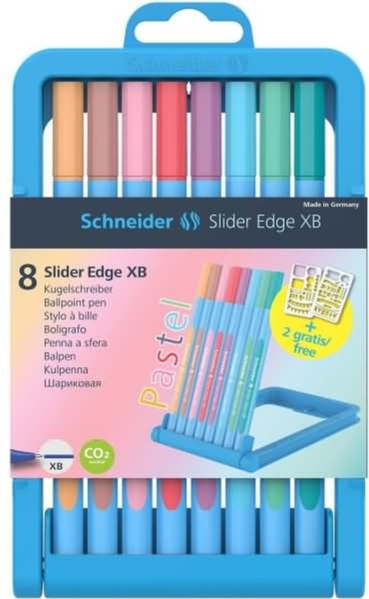 SCHNEIDER Kugelschreiber Kugelschreiber Slider Edge Pastell XB sortiert VE=8 Farben Box