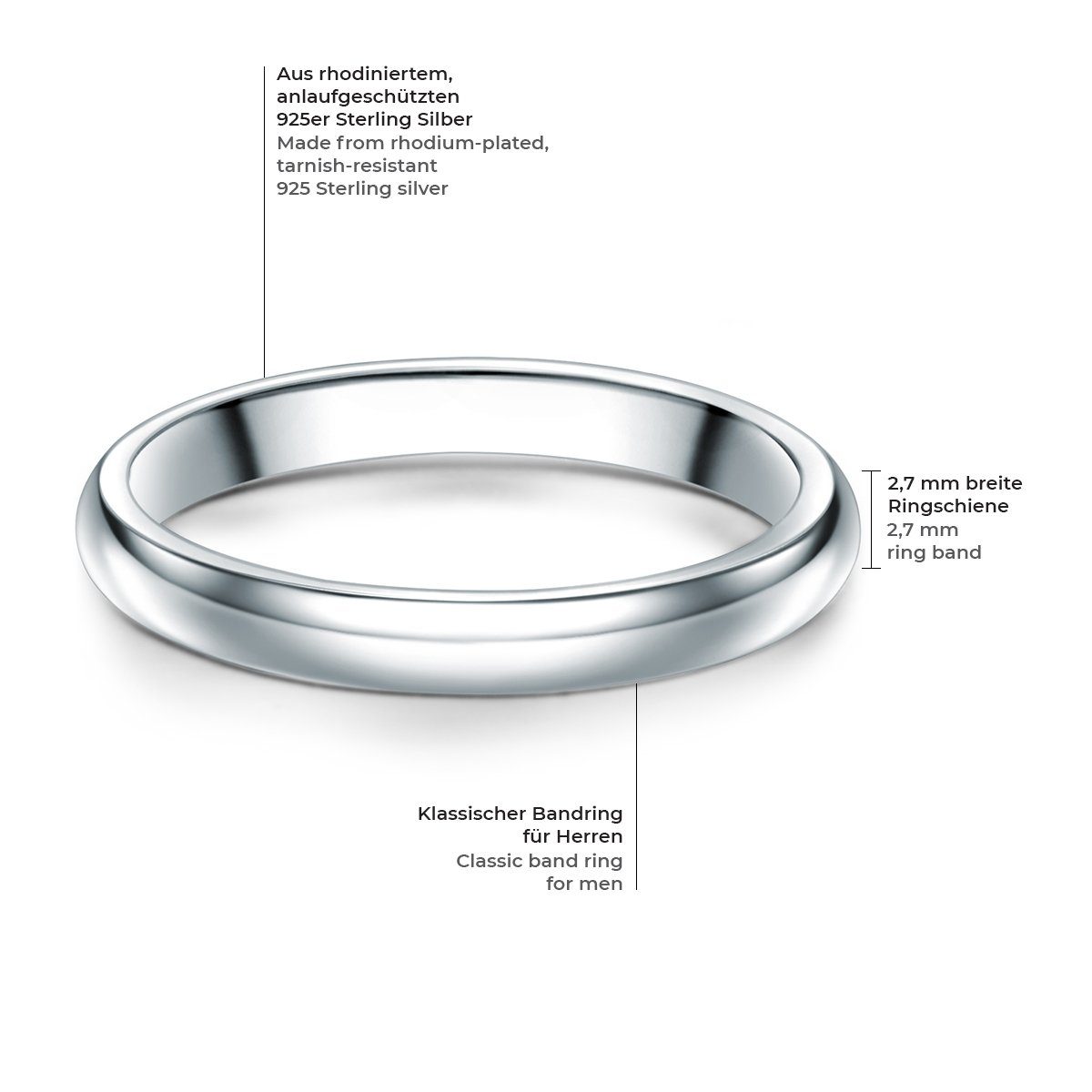 Trilani Silberring Silberring aus 925 Sterling günstig online kaufen
