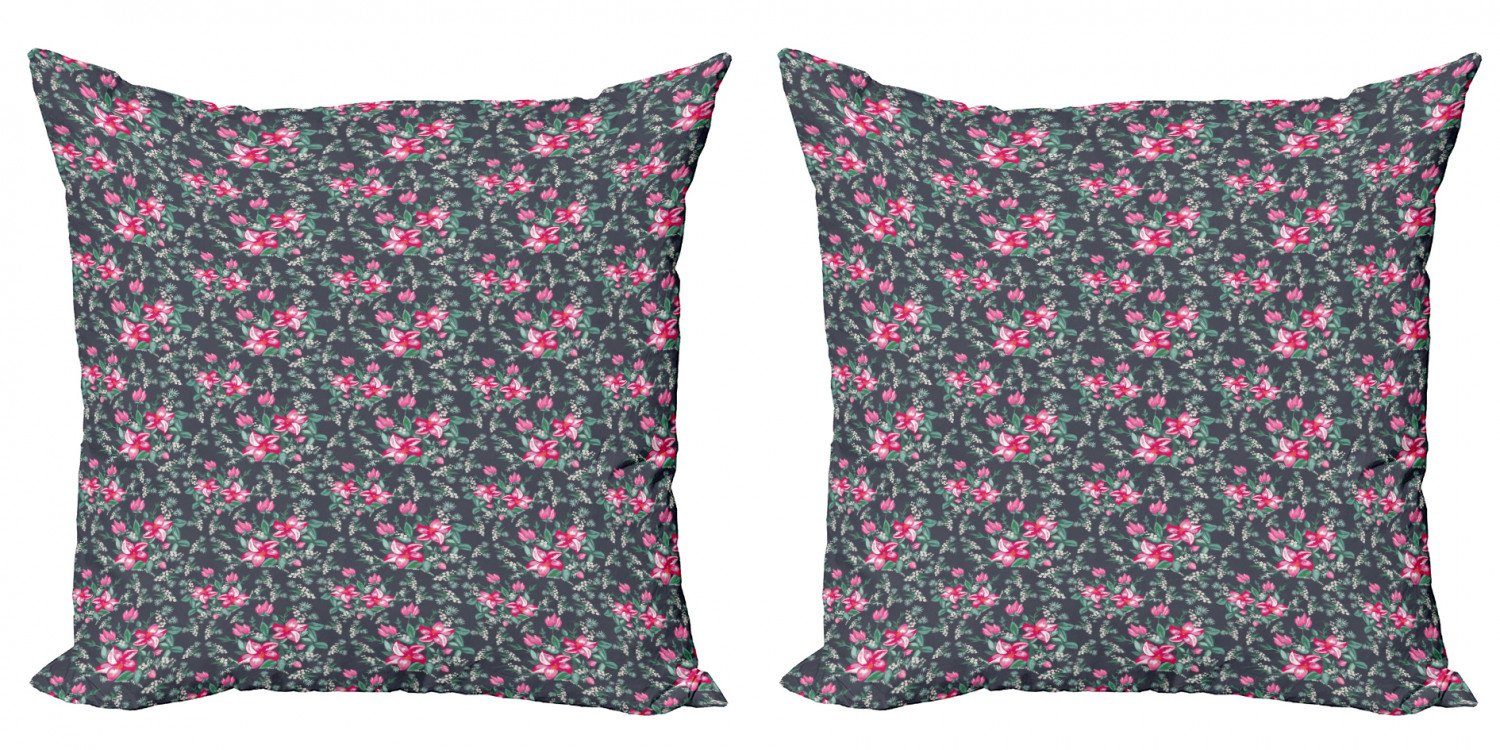 Kissenbezüge Modern Blumen Doppelseitiger (2 Digitaldruck, Abakuhaus Accent Vivid Sommer-Blumen-Bouquet Stück)