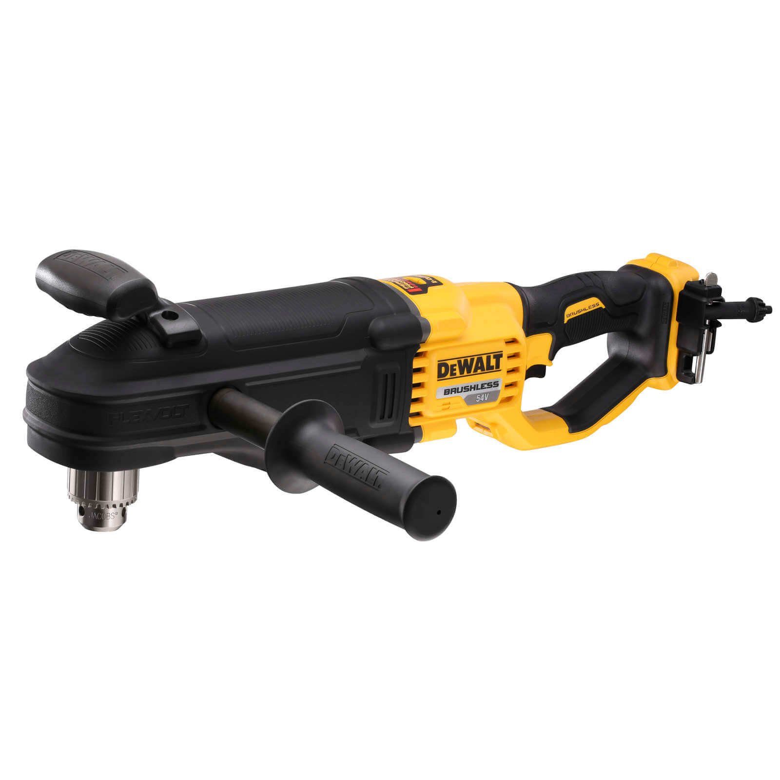 DeWalt Akku-Winkelbohrmaschine DCD470N-XJ Akku-Winkelbohrmaschine (bürstenlos), 54V Flexvolt, max. 1320 U/min, max. Bohrleistung 158/117/51 mm, Basisversion (ohne Akku und Netzteil)